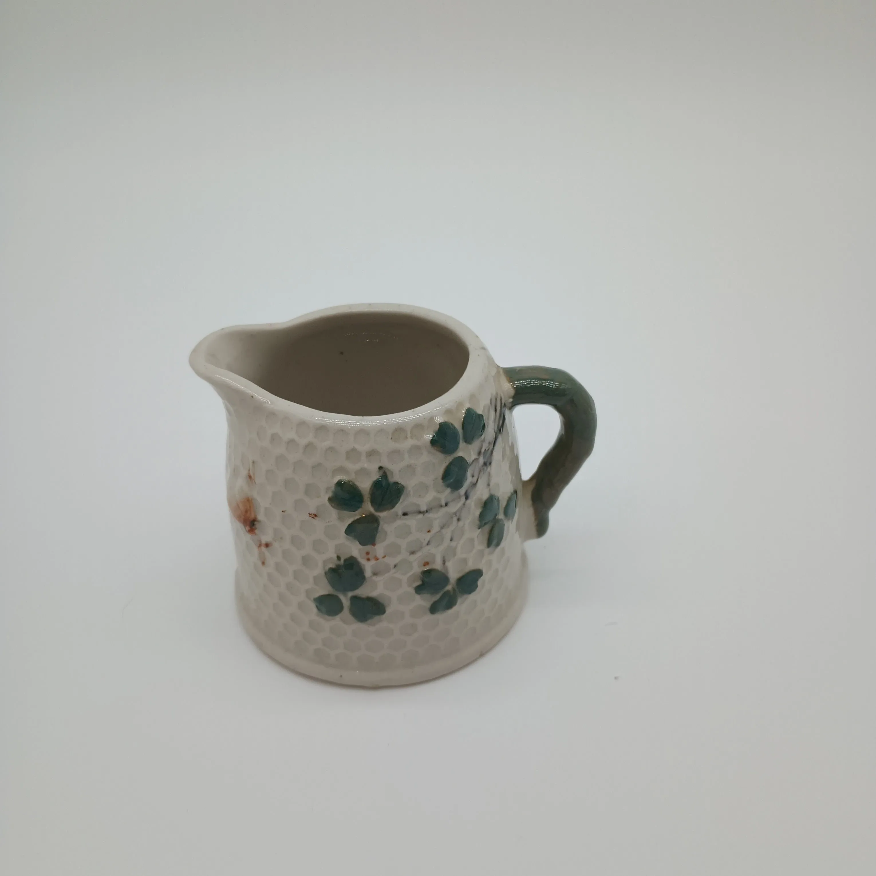 Product image for #012-Cream Pitcher, bee hive, clover and bee. Made in Occupied Japan