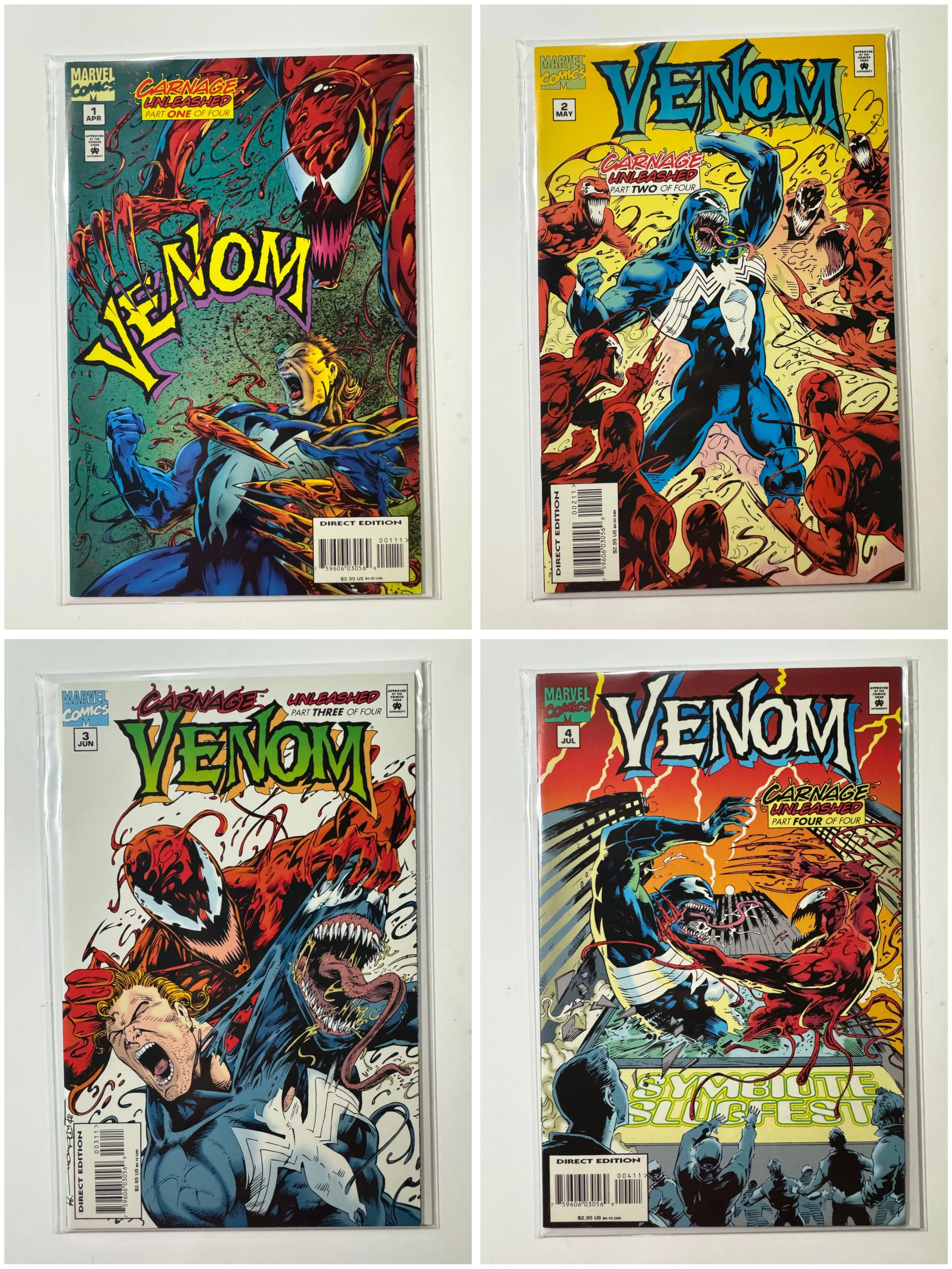 Product image for Venom Carnage Unleashed #1-4 Complete Set – Carnage & Venom Rampage