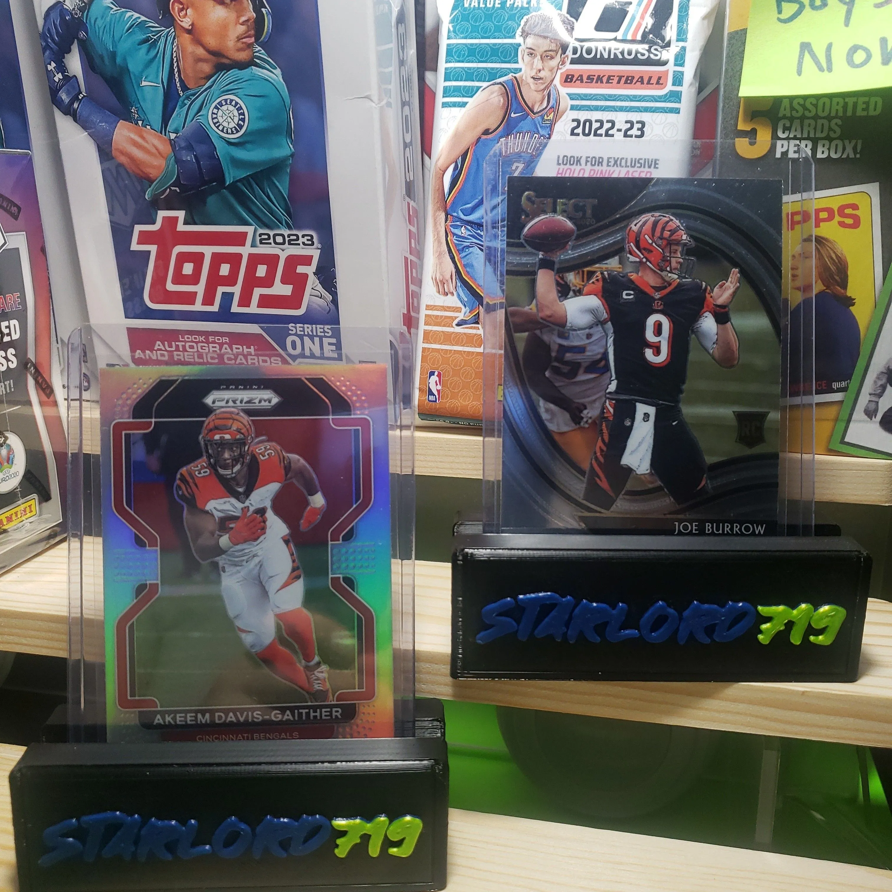 Product image for Bengals Joe Burrow  rookie Akerman Davis-Gaither (JBA1)