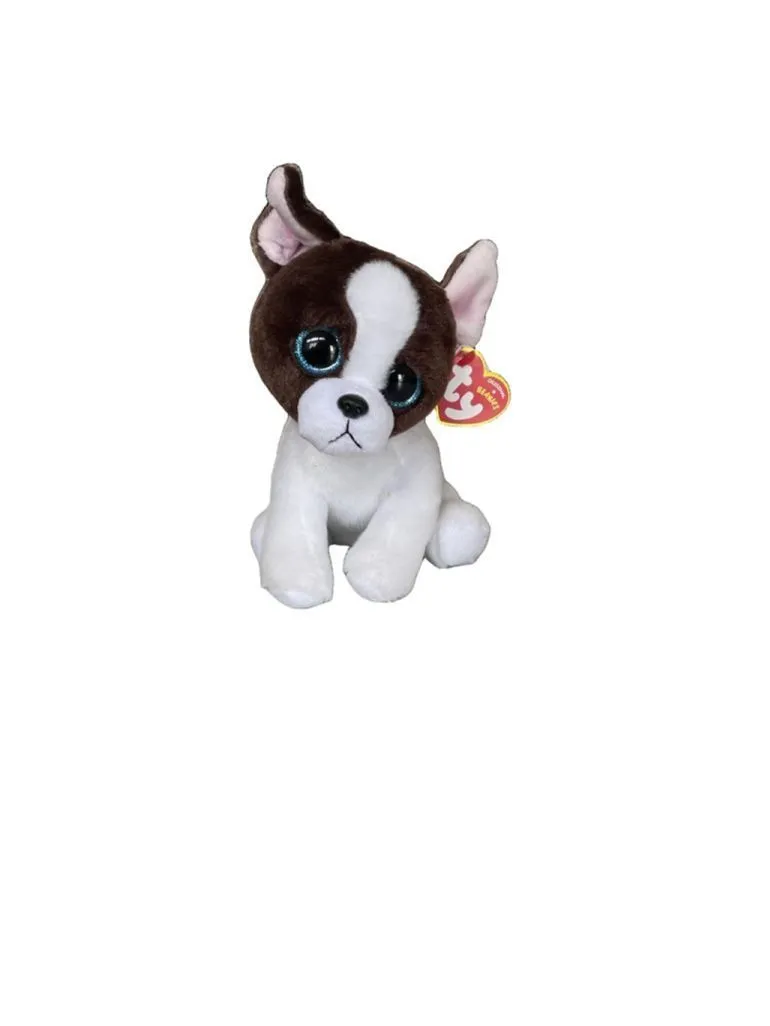 Product image for Ty Beanie Babies Portia Boston Terrier Plush Toy - White/Brown