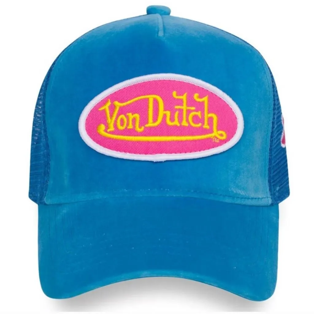 Product image for "Cotton Candy" Blue Velvet Hollywood Von Dutch Trucker Hat