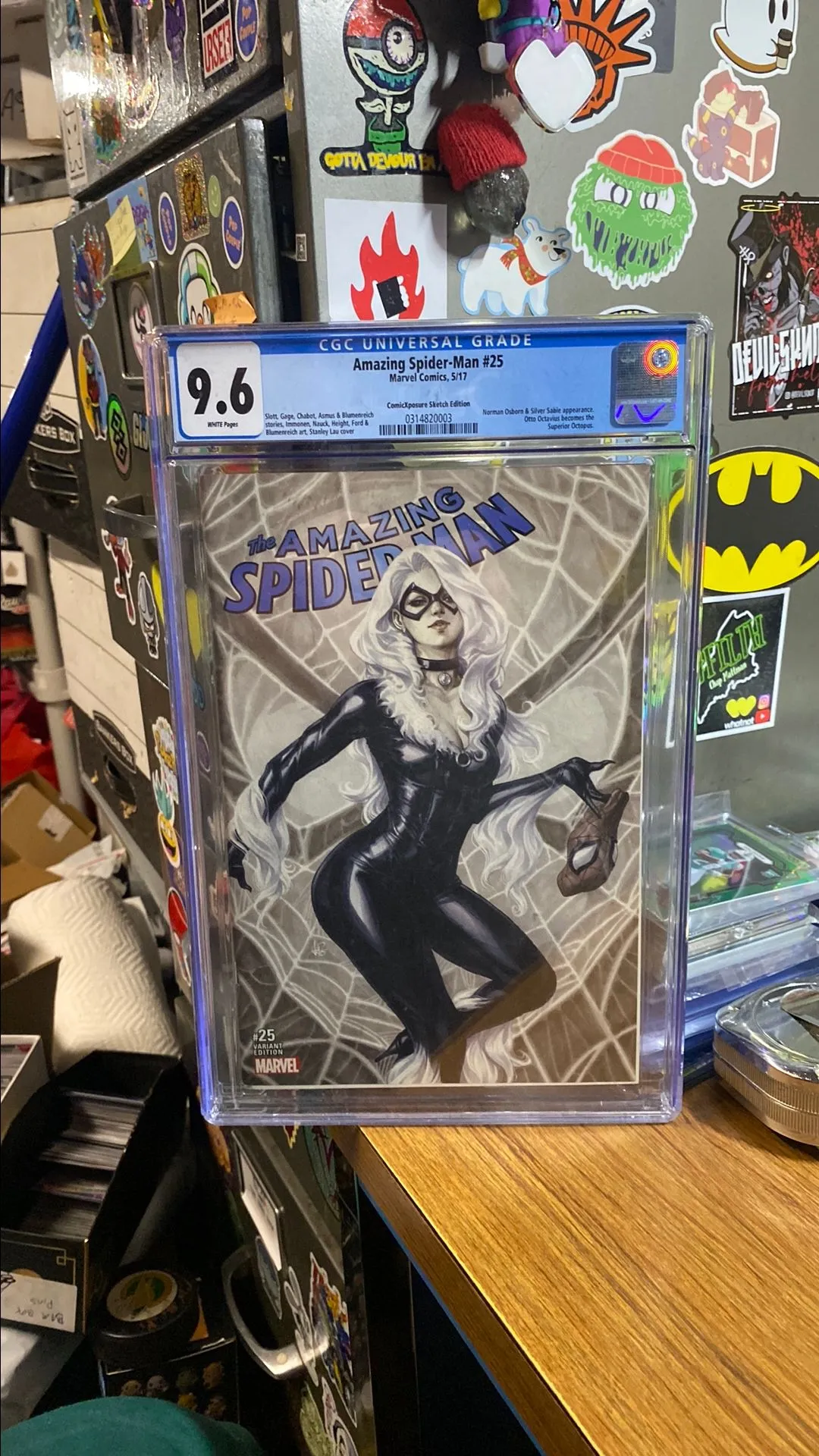 Product image for Amazing Spiderman #25 - Marvel 2017 ComicXposure Sketch Variant - CGC 9.6