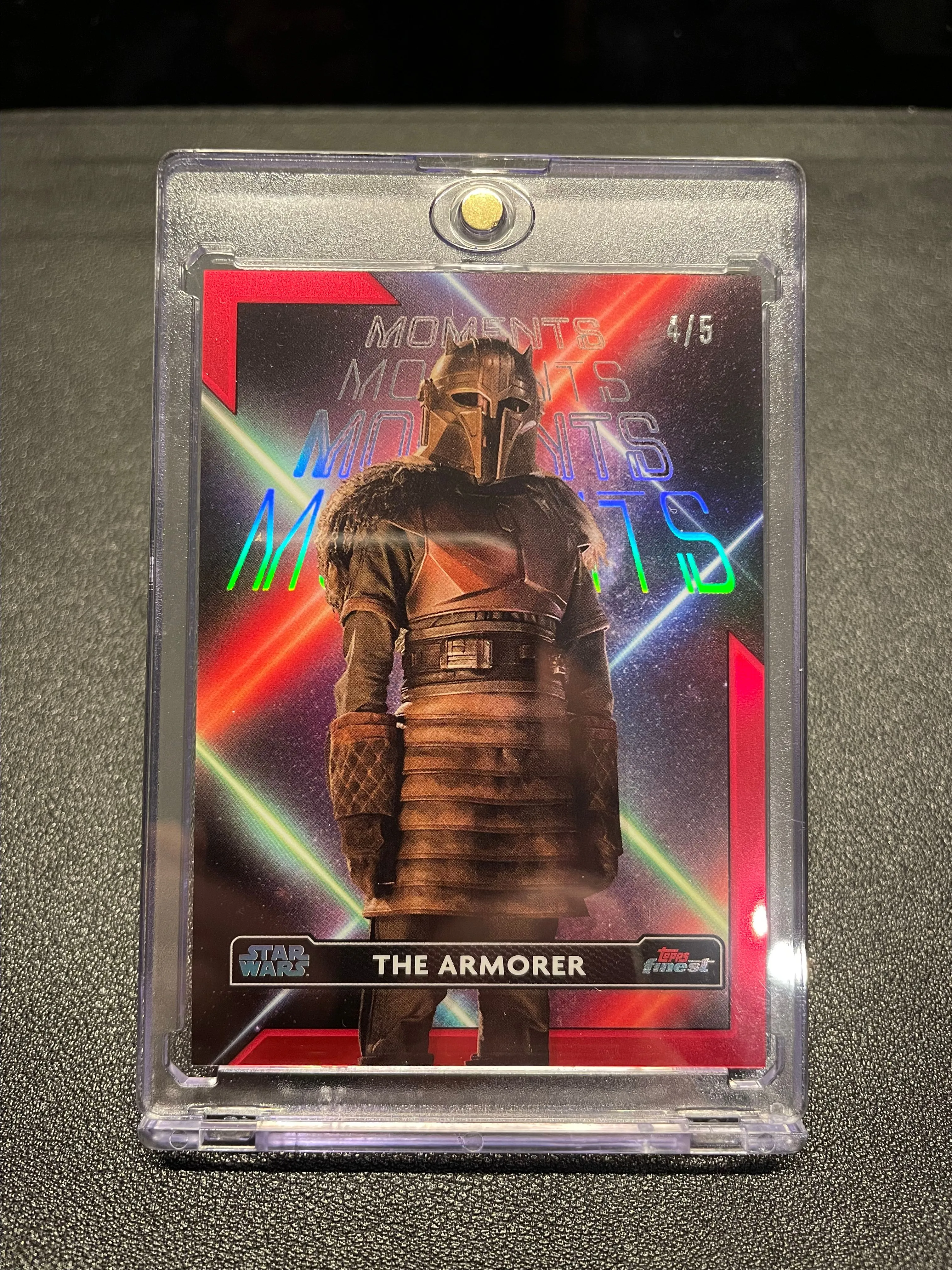 Product image for 2023 Star Wars Finest Moments Armorer Red 4/5