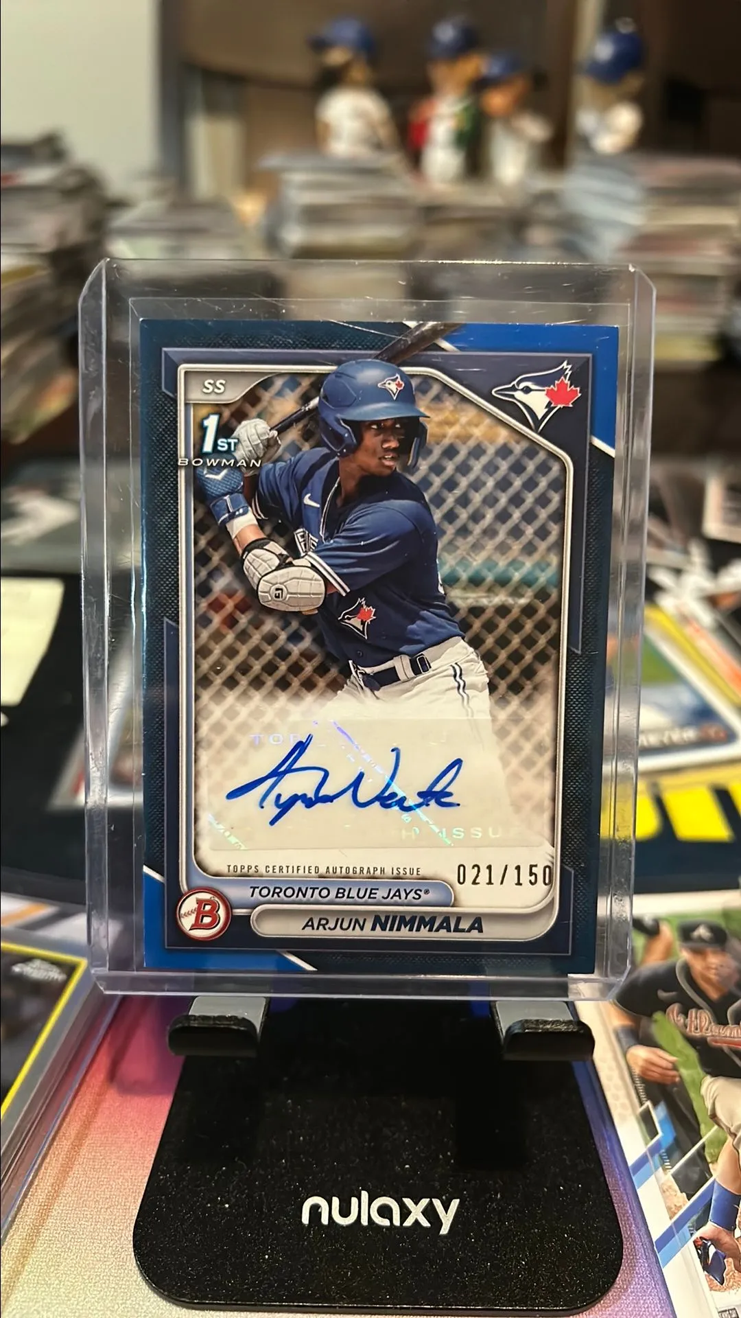 Product image for 2024 Bowman #PPRA-AN Arjun Nimmala 1st Paper Auto Blue /150 Toronto Blue Jays