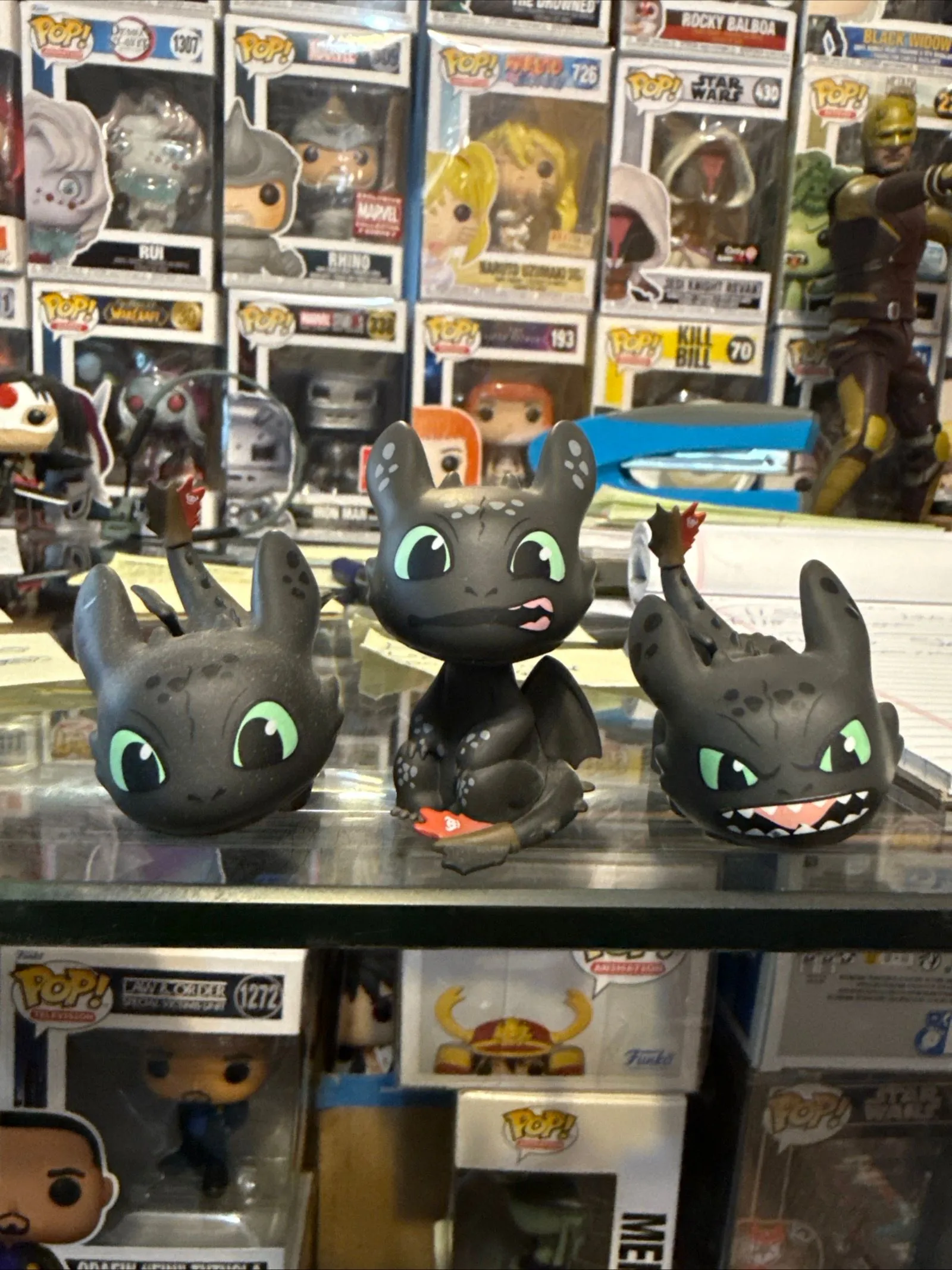 Product image for Lot of 3 Toothless Funko Mystery Minis How to train your dragon