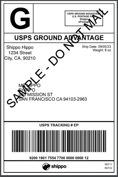 Product image for Shipping label