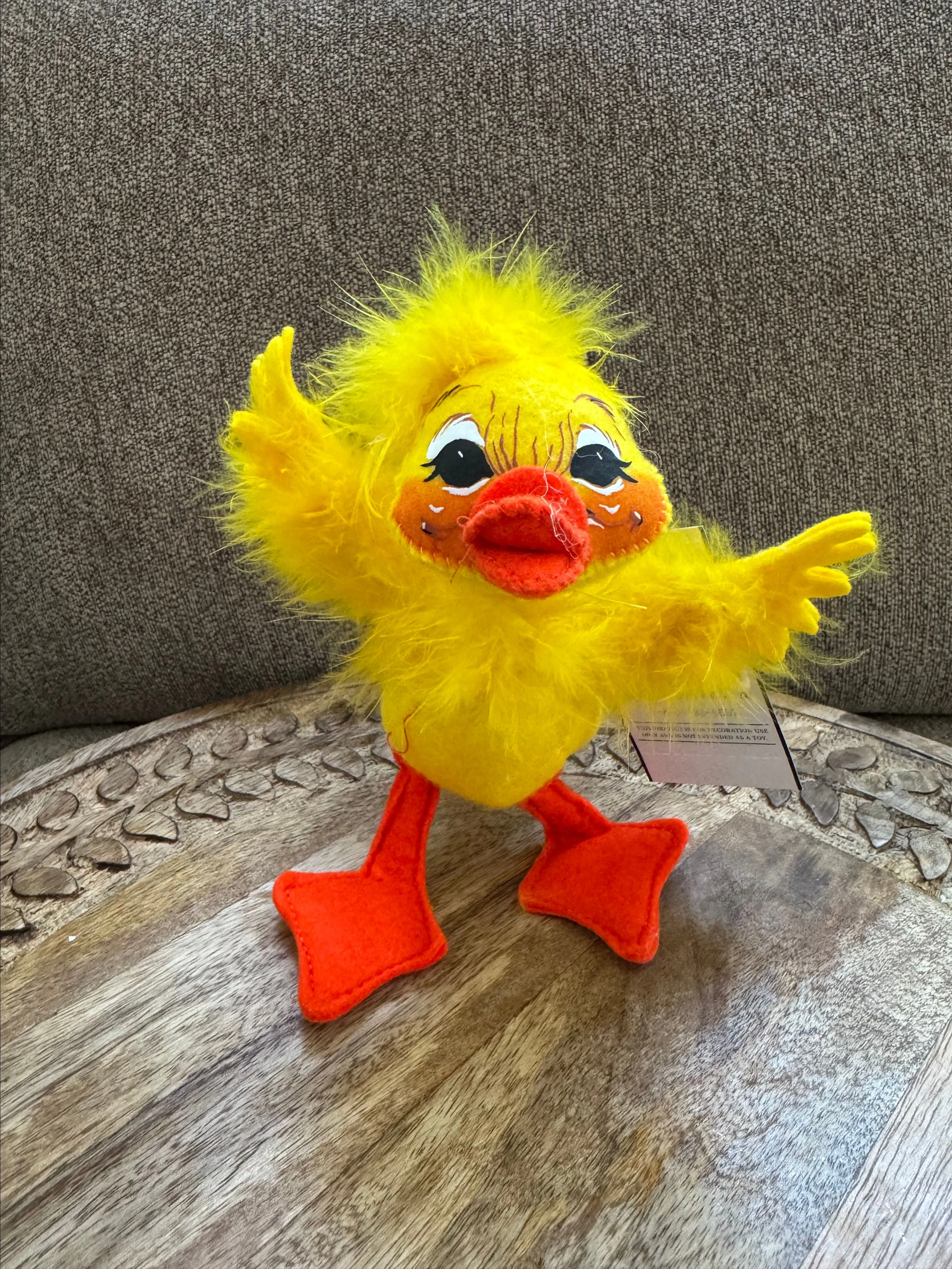 Product image for 12. ANNALEE Yellow & Orange Duck Duckling