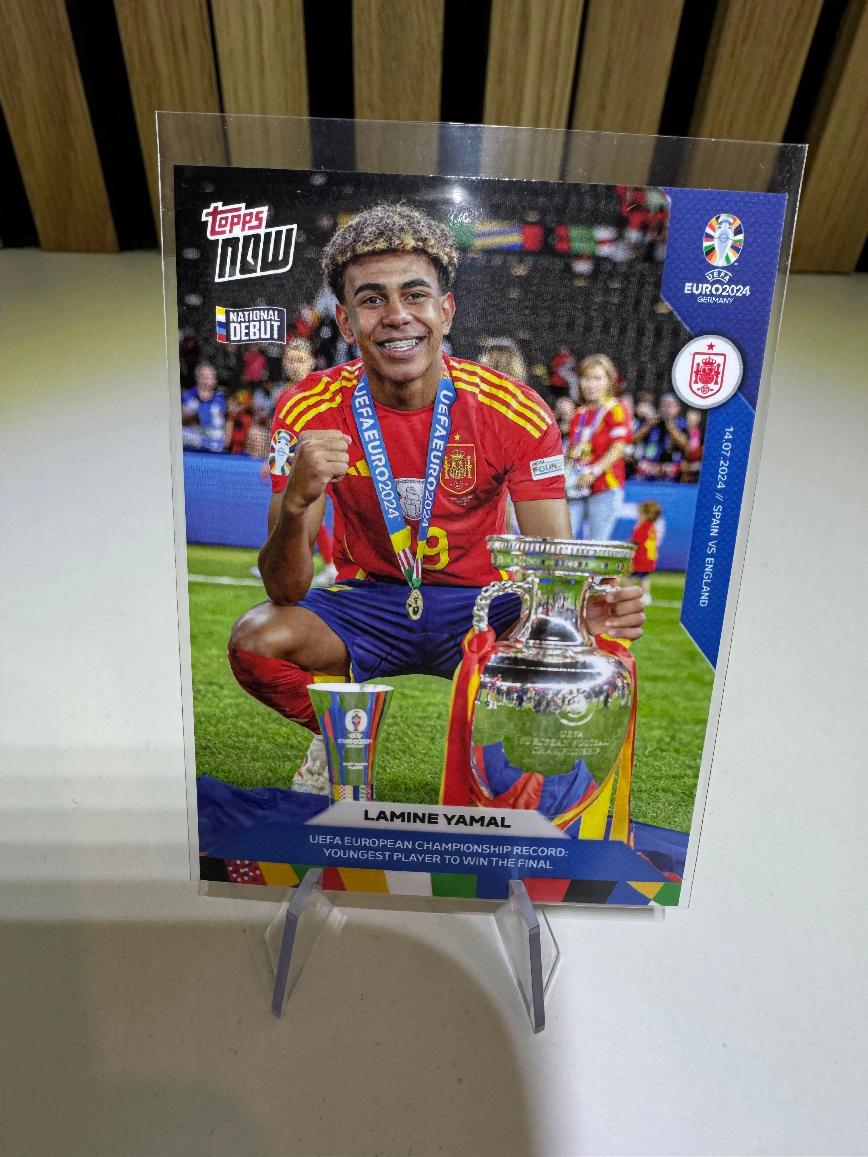 Product image for Lamine Yamal Topps Now Youngest player win