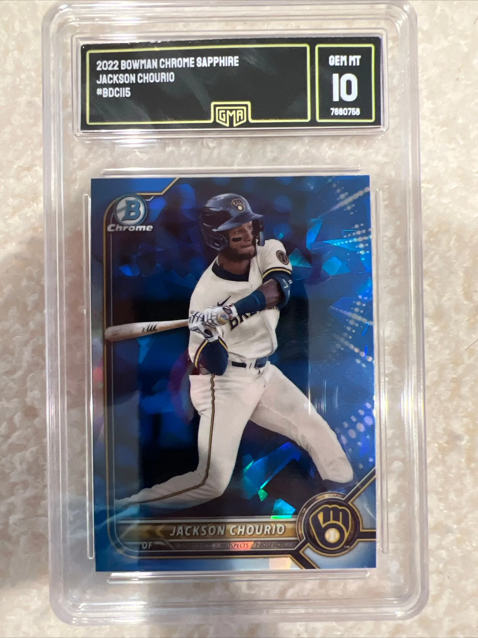 Product image for Jackson Chourio GMA 10 sapphire