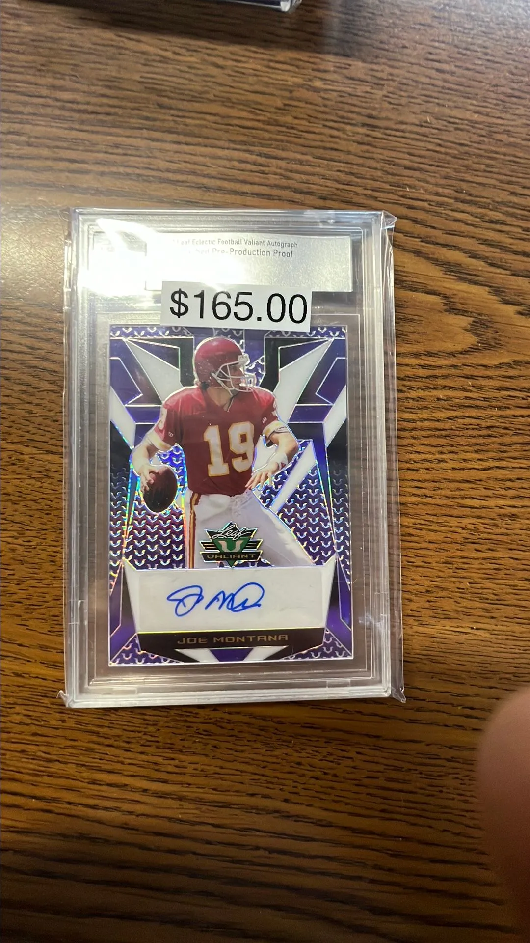 Product image for 2023 Leaf Joe Montana 1/1 Autographed card