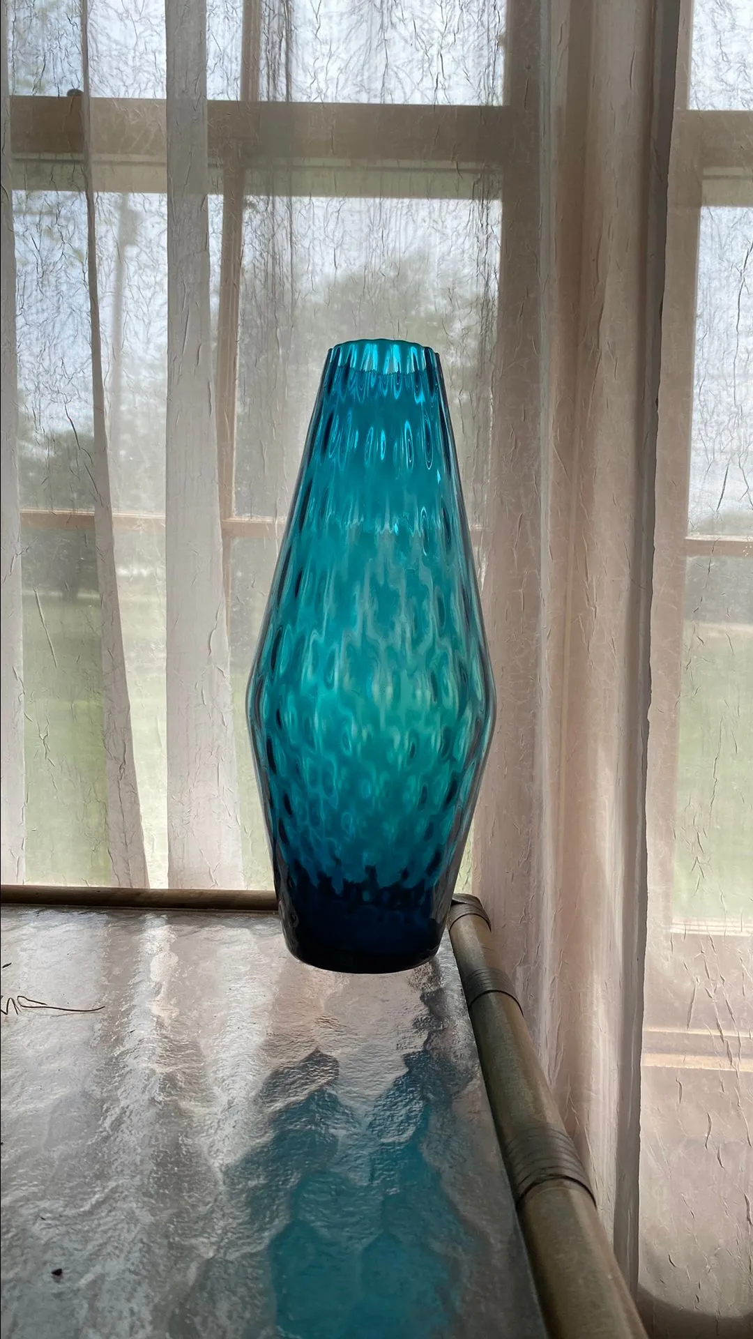 Product image for 13" Italian Teal Empoli Vase