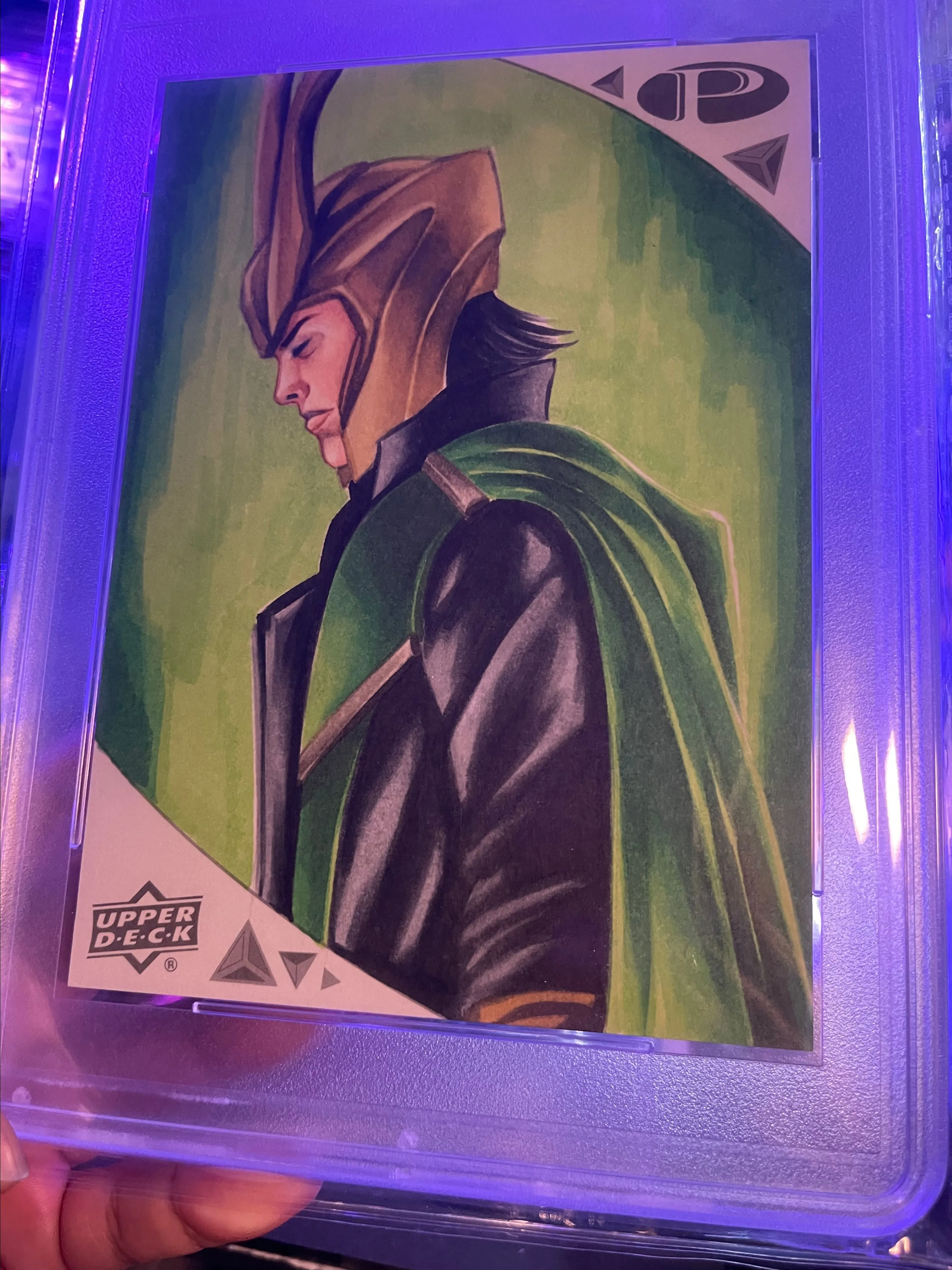 Product image for 2019 Upper Deck Marvel Premier Loki Sketch Card 5x7 1/1 Samuel Shin  Auto