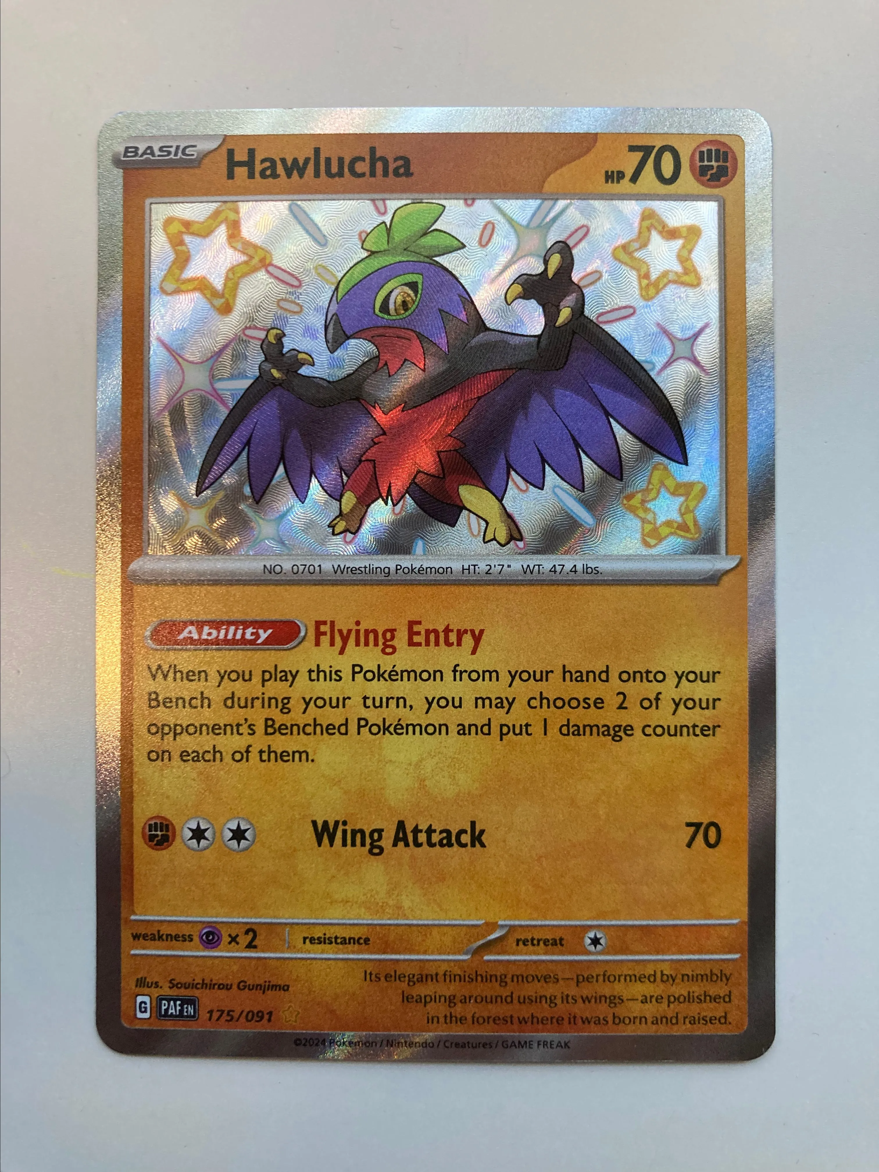 Product image for Hawlucha Baby Shiny Paldean Fates 175/091
