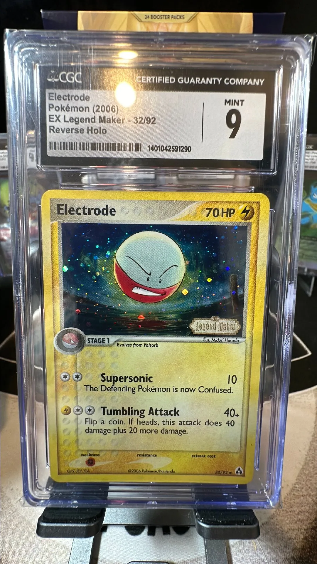Product image for Electrode (Reverse Holo) #32/92 - 2006 EX Legend Maker - CGC 9