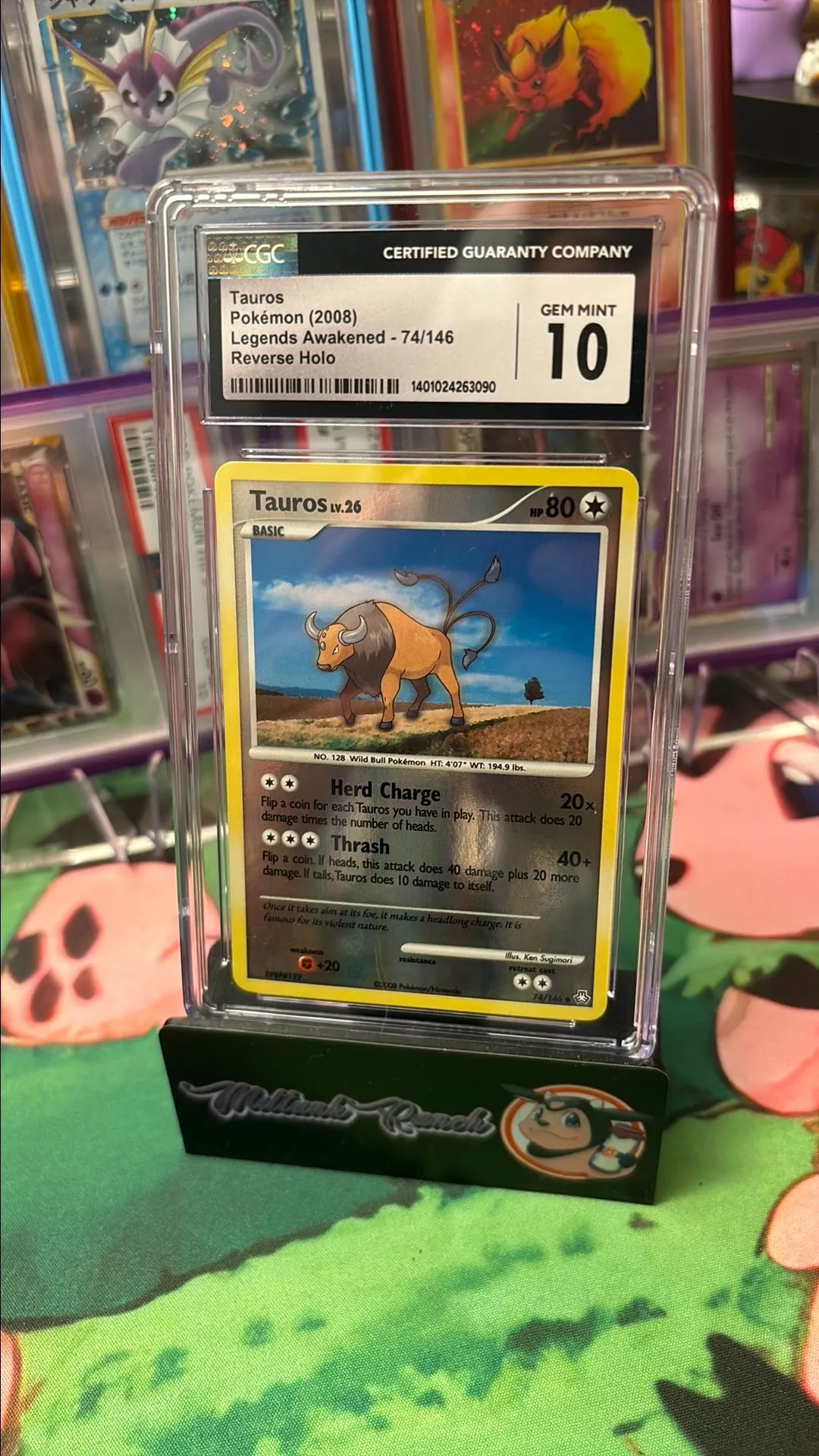 Product image for TAUROS  REVERSE HOLO   CGC GEM MINT 10