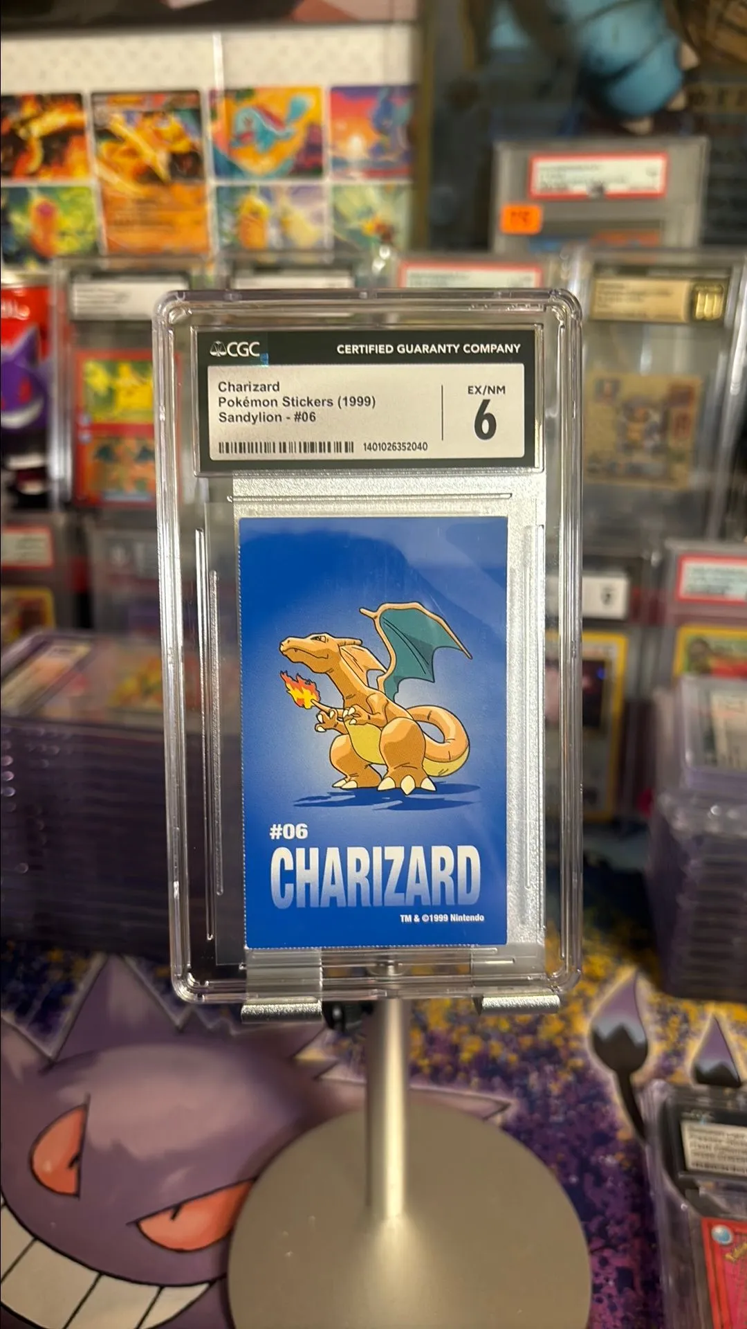 Product image for Cgc 6 charizard sandylion sticker #06