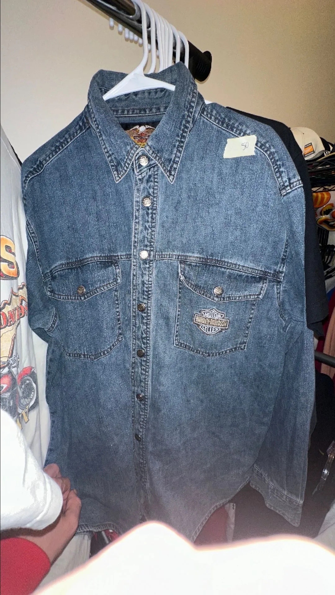 Product image for Harley denim long sleeve L