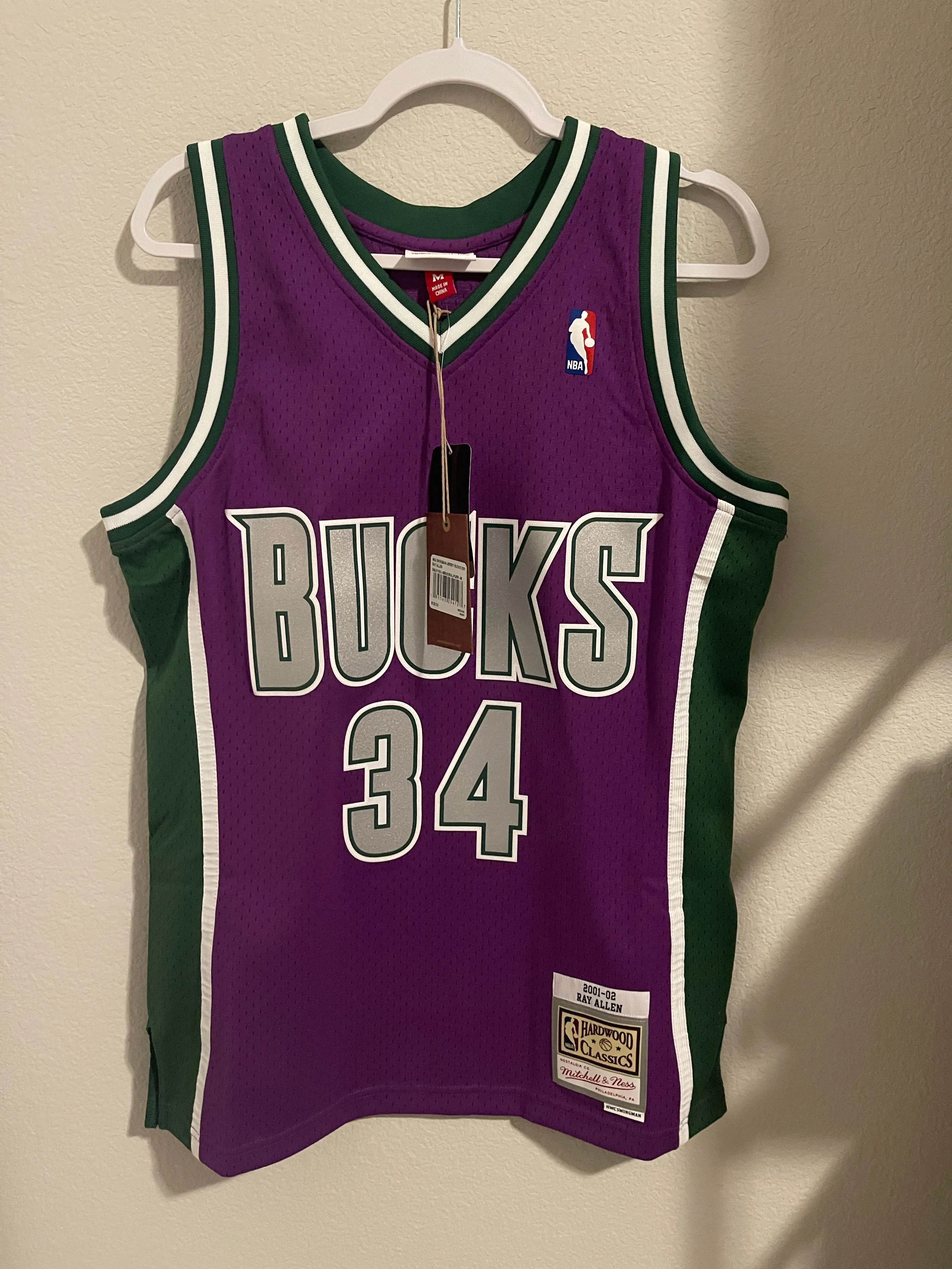 Product image for New with tag Mitchell and Ness Ray Allen Bucks size Medium
