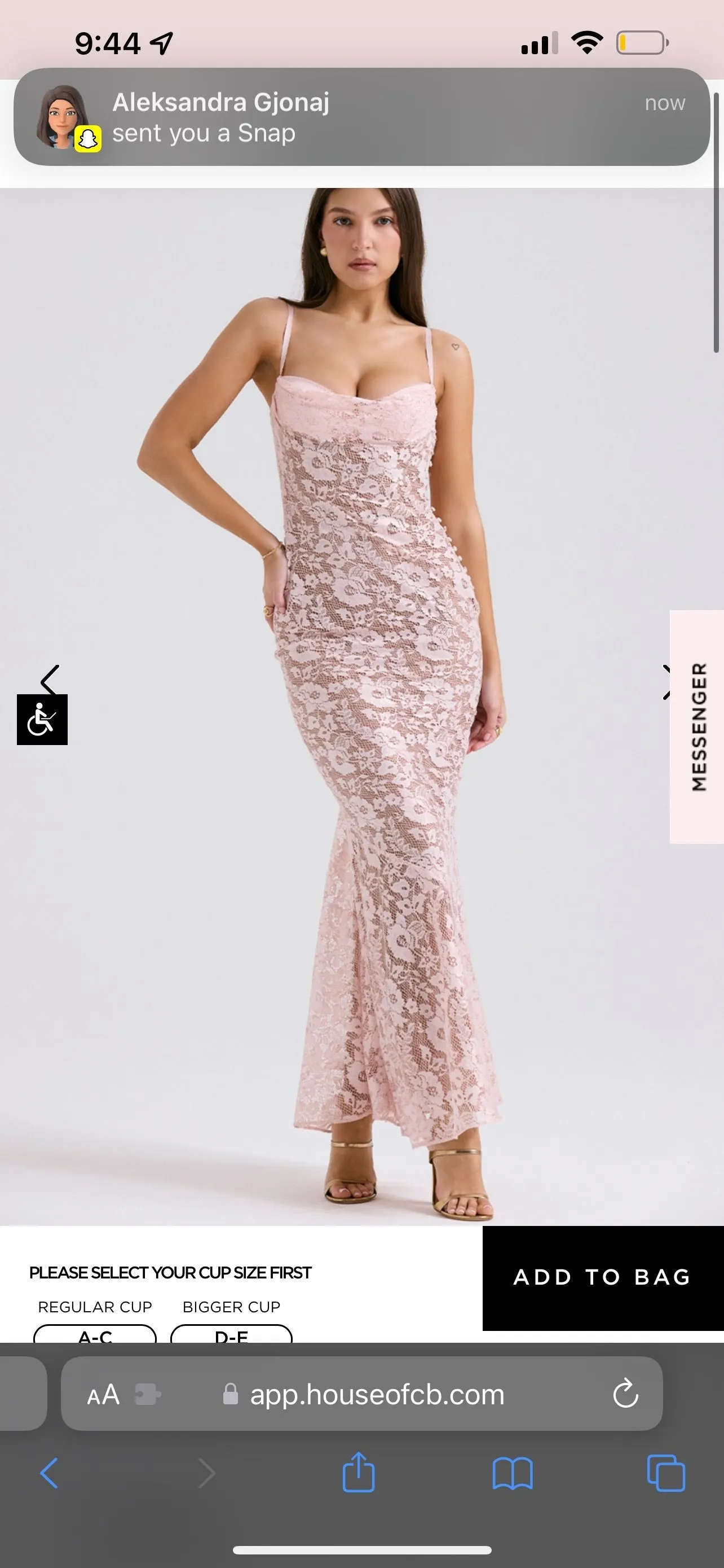 Product image for NWT NEW HOUSE OF CB AZZURRA ROSE PINK LACE  GOWN