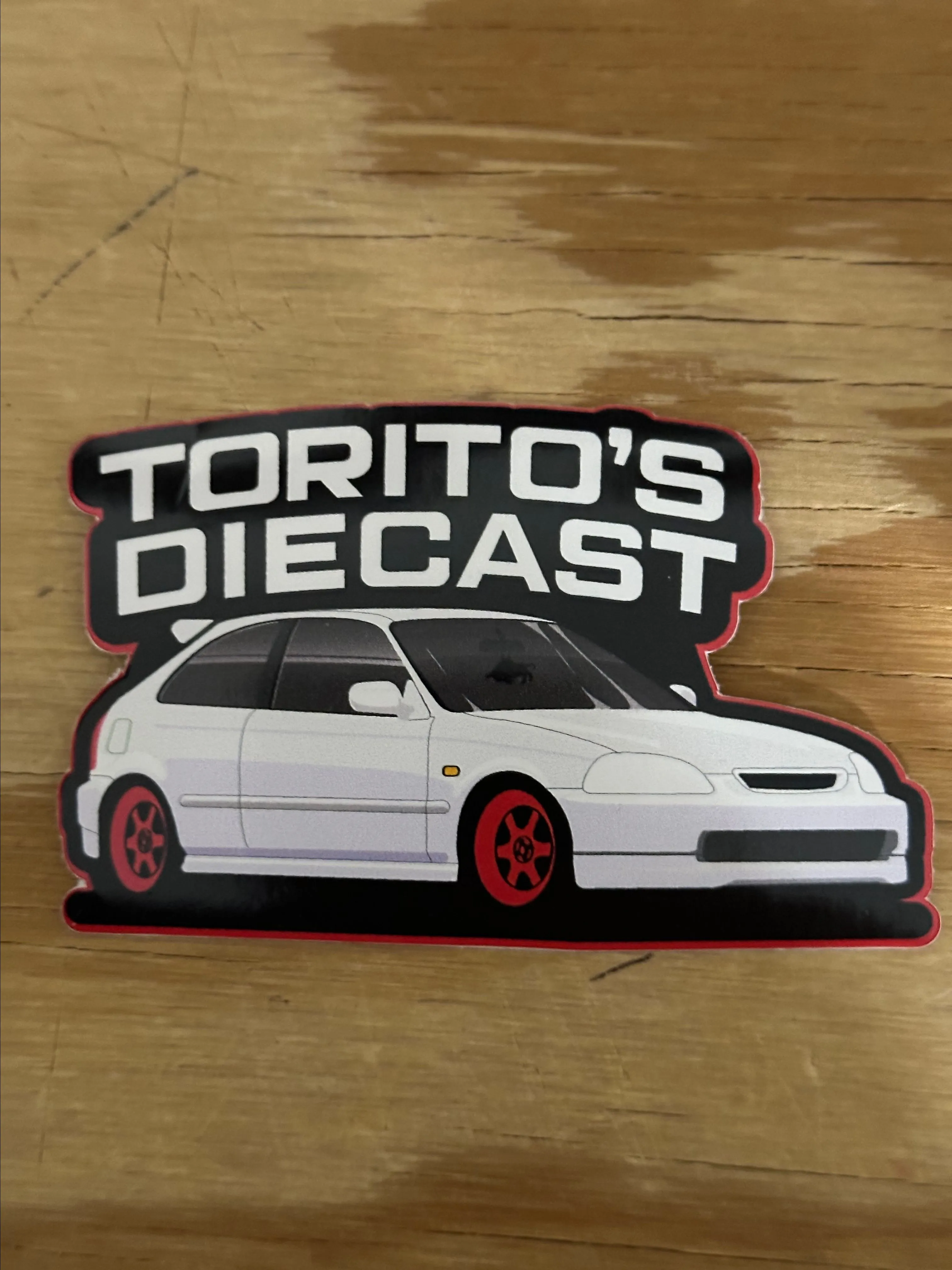 Product image for Torito’s diecast Honda ek sticker.