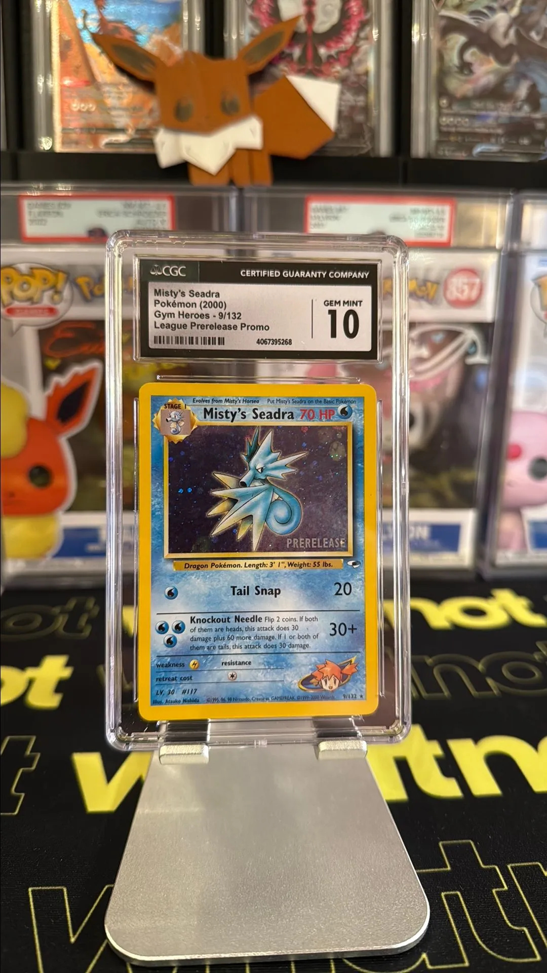 Product image for CGC 10 Misty's Seadra Prerelease Promo