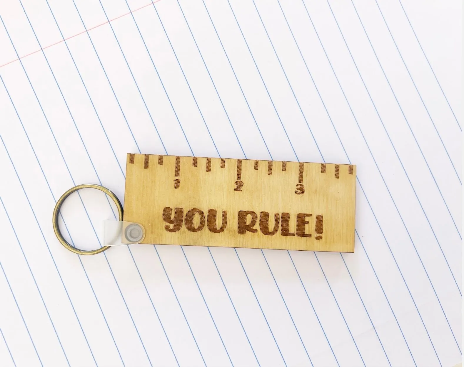 Product image for You rule teacher keychain
