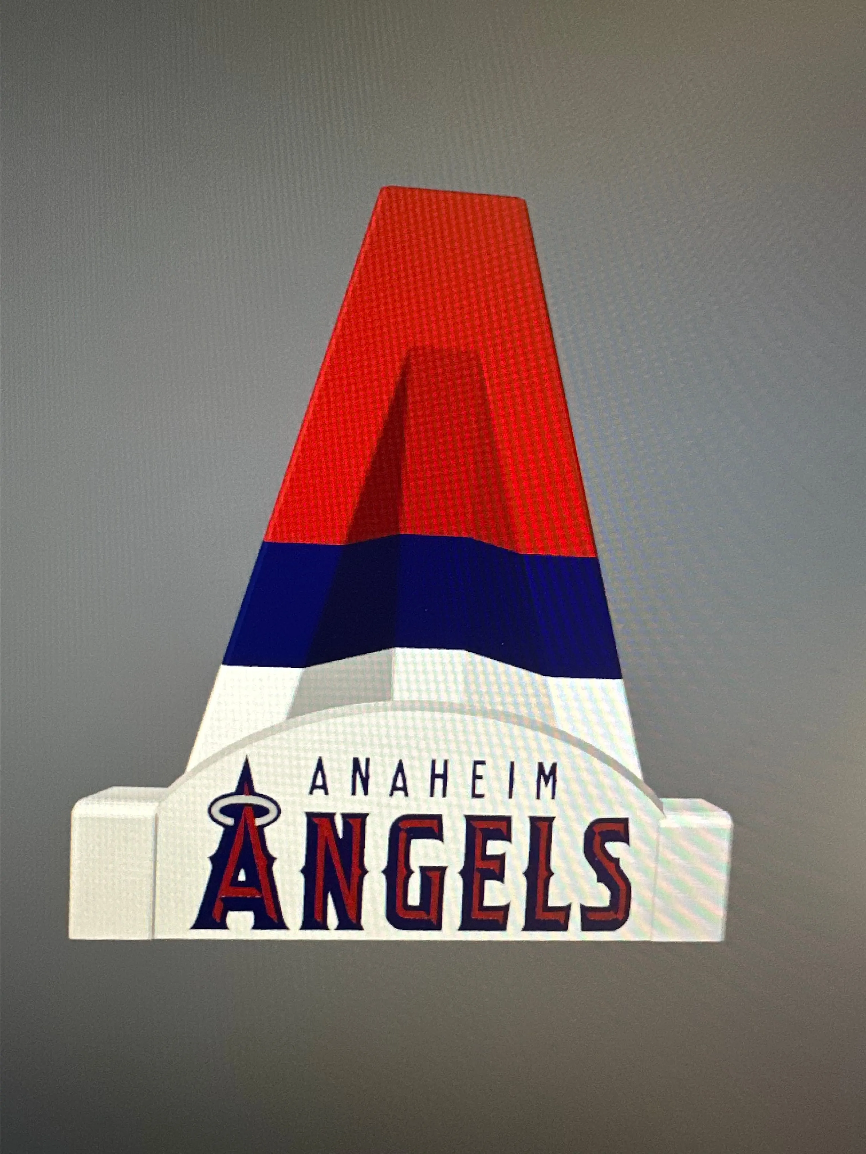 Product image for 3D printed Anaheim Angels stand