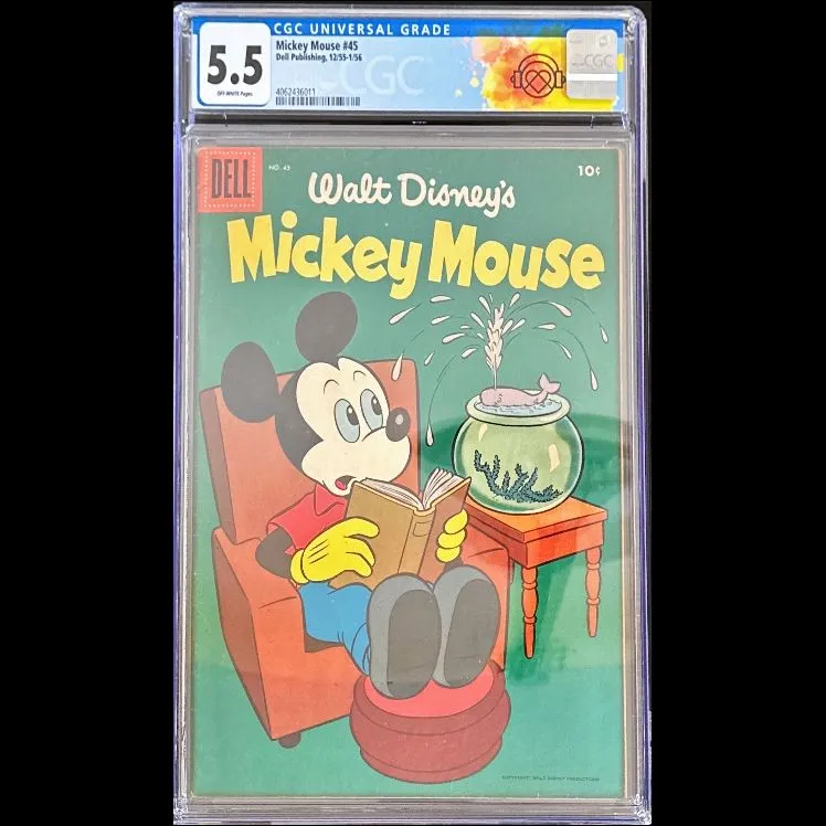 Product image for Mickey Mouse 45  CGC 5.5 1956