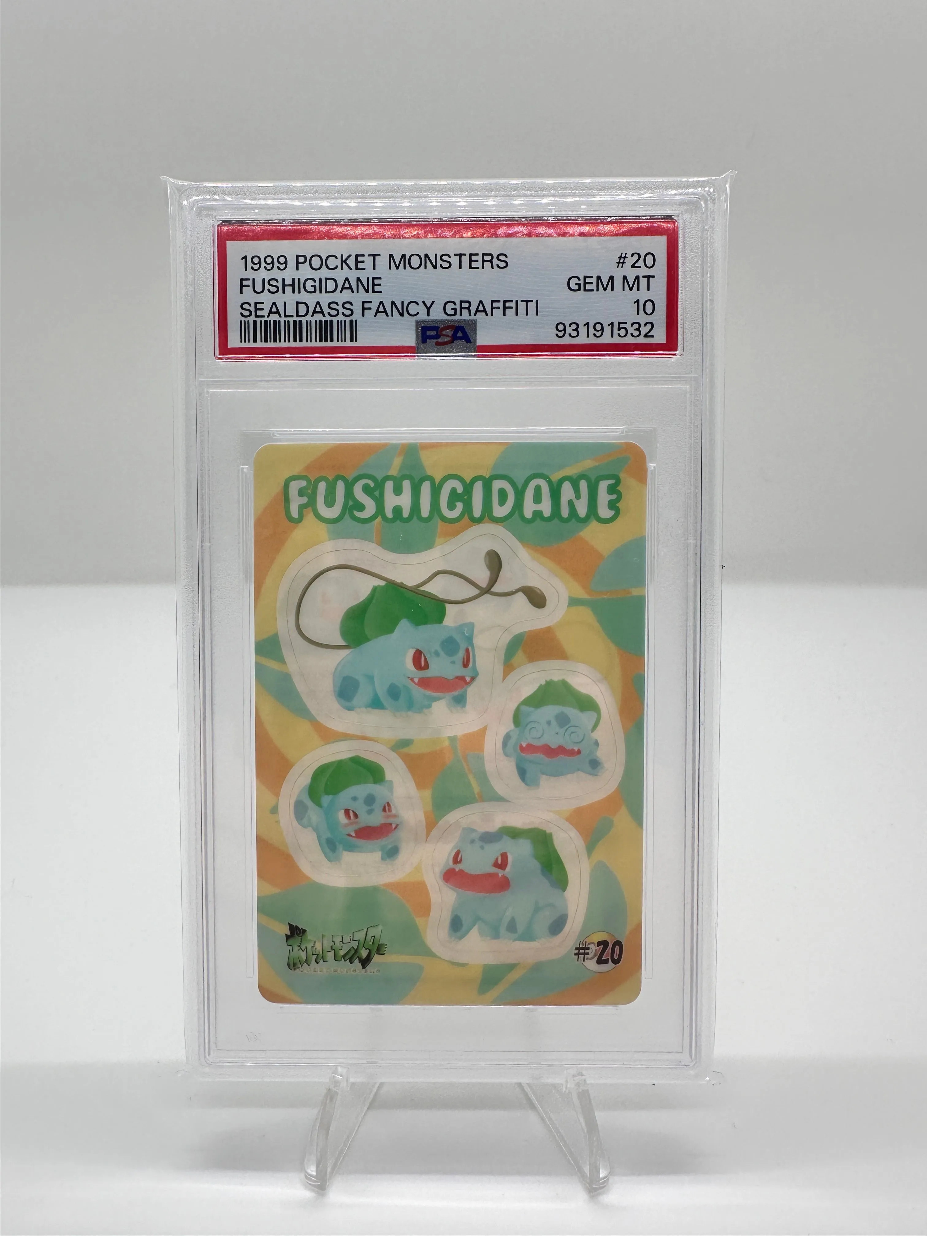 Product image for Bulbasaur Sealdass Fancy Graffiti #20 PSA 10