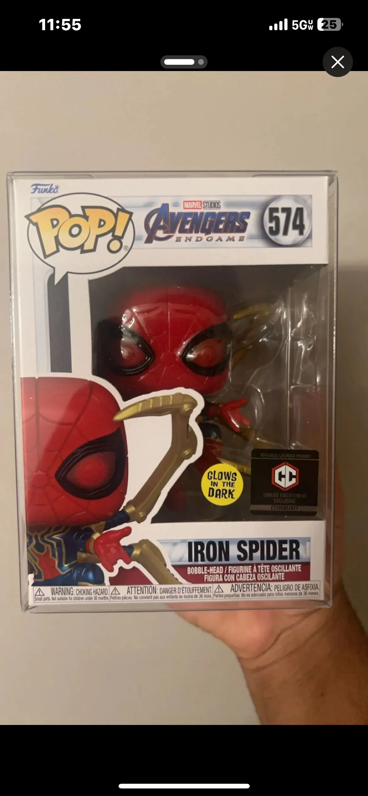 Product image for Iron Spider-Man Glow in Dark