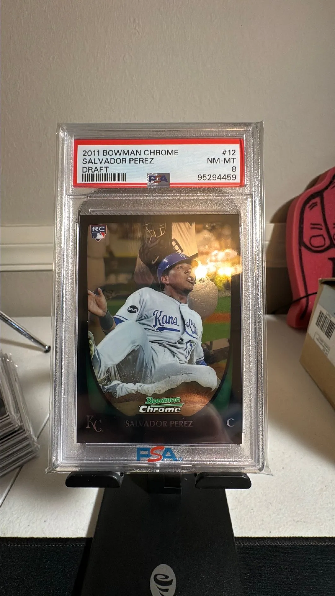 Product image for 2011 Bowman Chrome Draft Salvador Perez 12 Draft PSA NM-MT 8