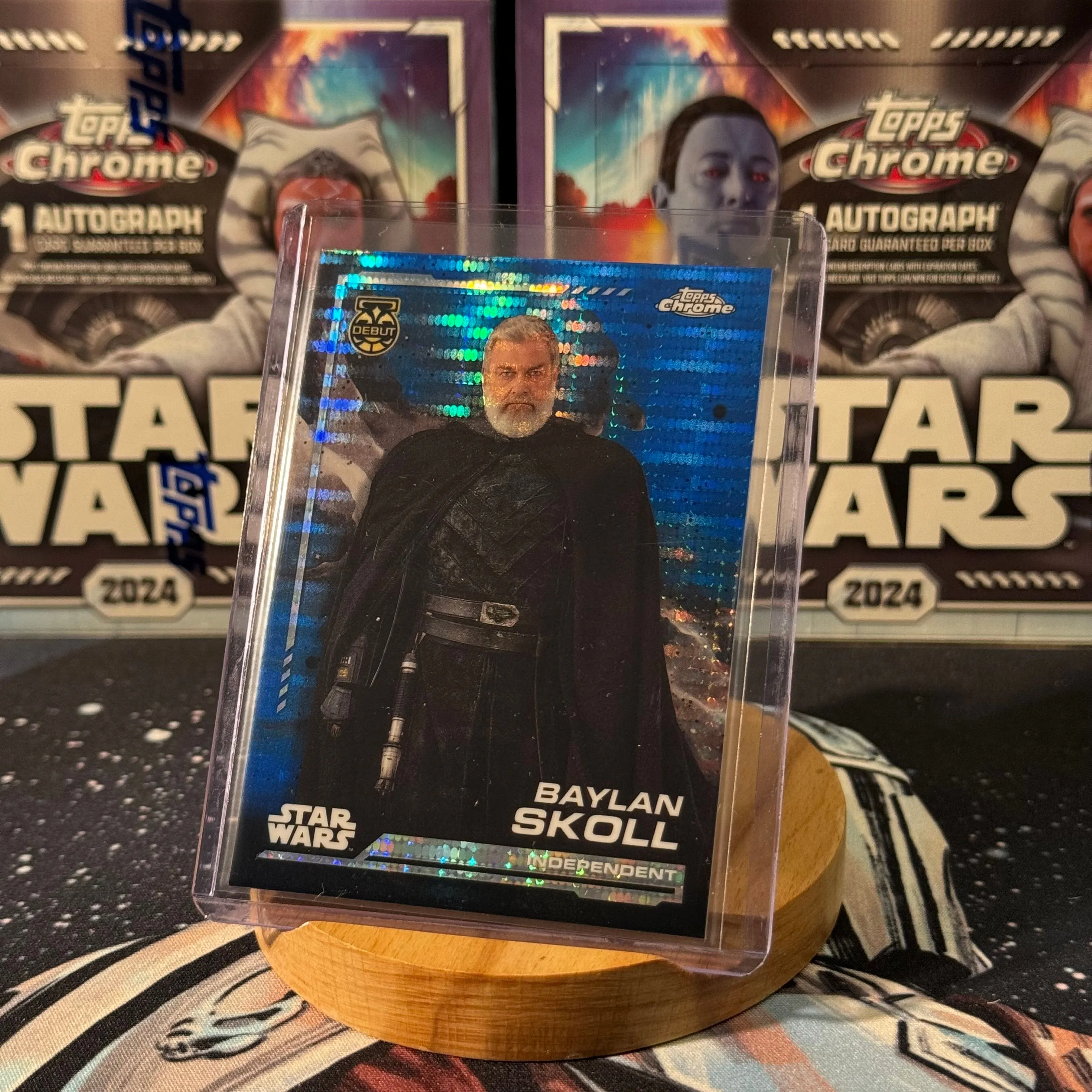 Product image for x- Blue Pulsar series Baylan Skoll on SP - #5 from 2024 Topps Chrome Star Wars