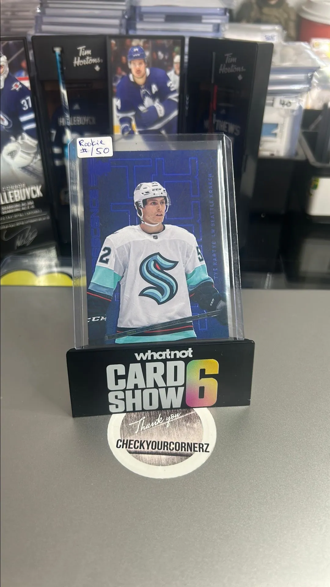 Product image for TYE KARTYE /50 ROOKIE BLUE COLOR MATCH FLUORESCENCE SEATTLE KRAKEN