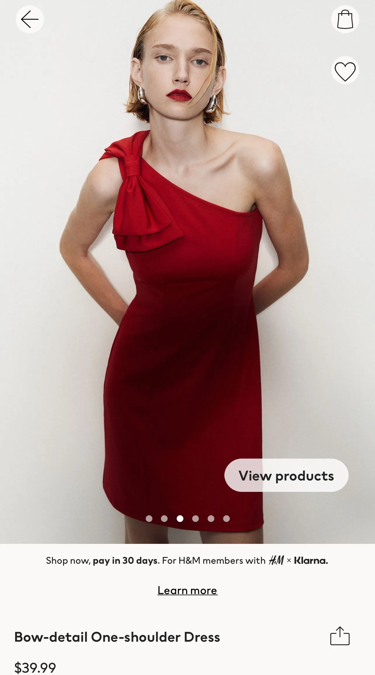 H&M women bow, detailed, one shoulder dress  Whatnot: Shop, Sell, Connect