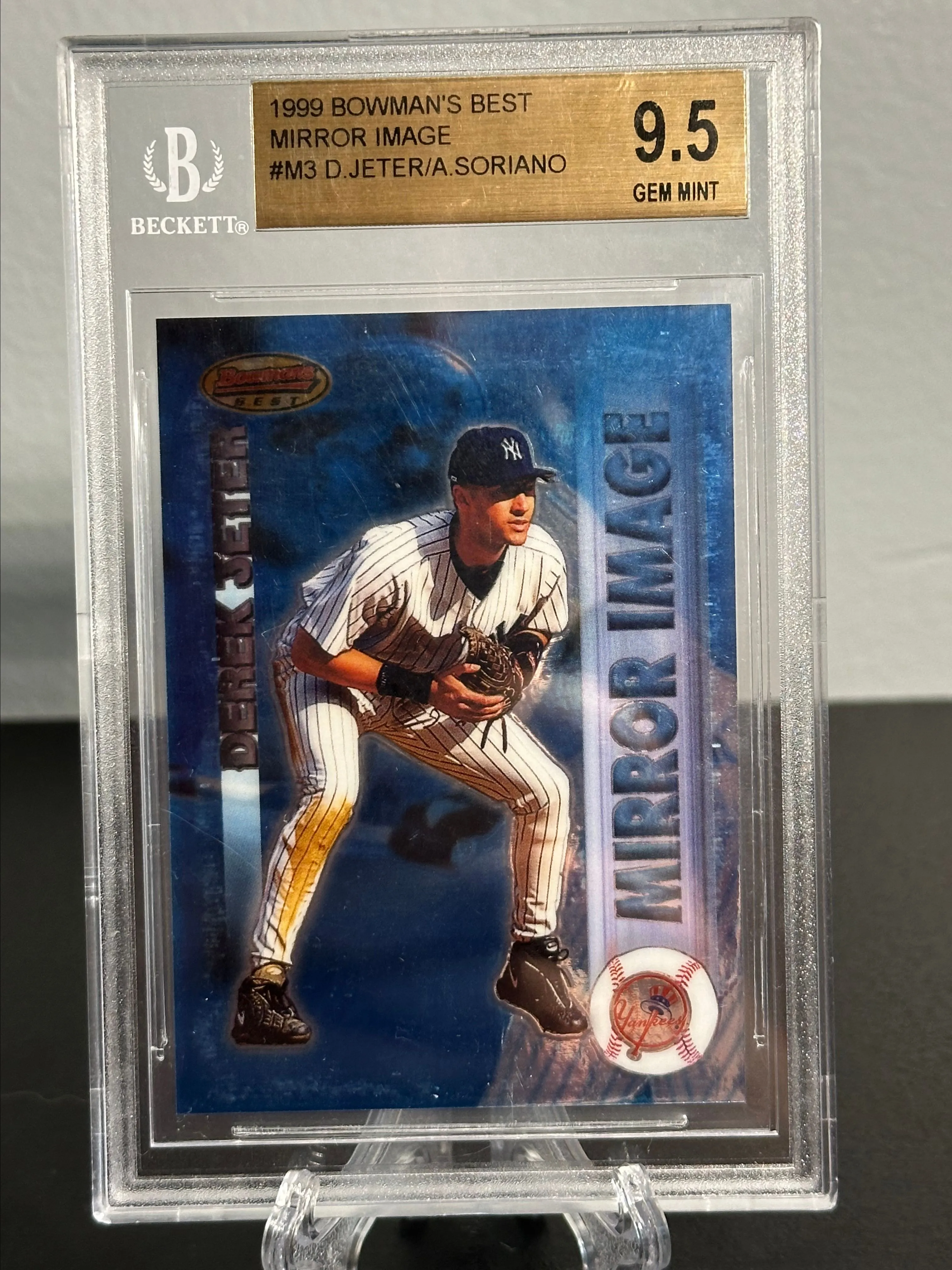 Product image for 1999 bowman's best mirror image Jeter/Soriano