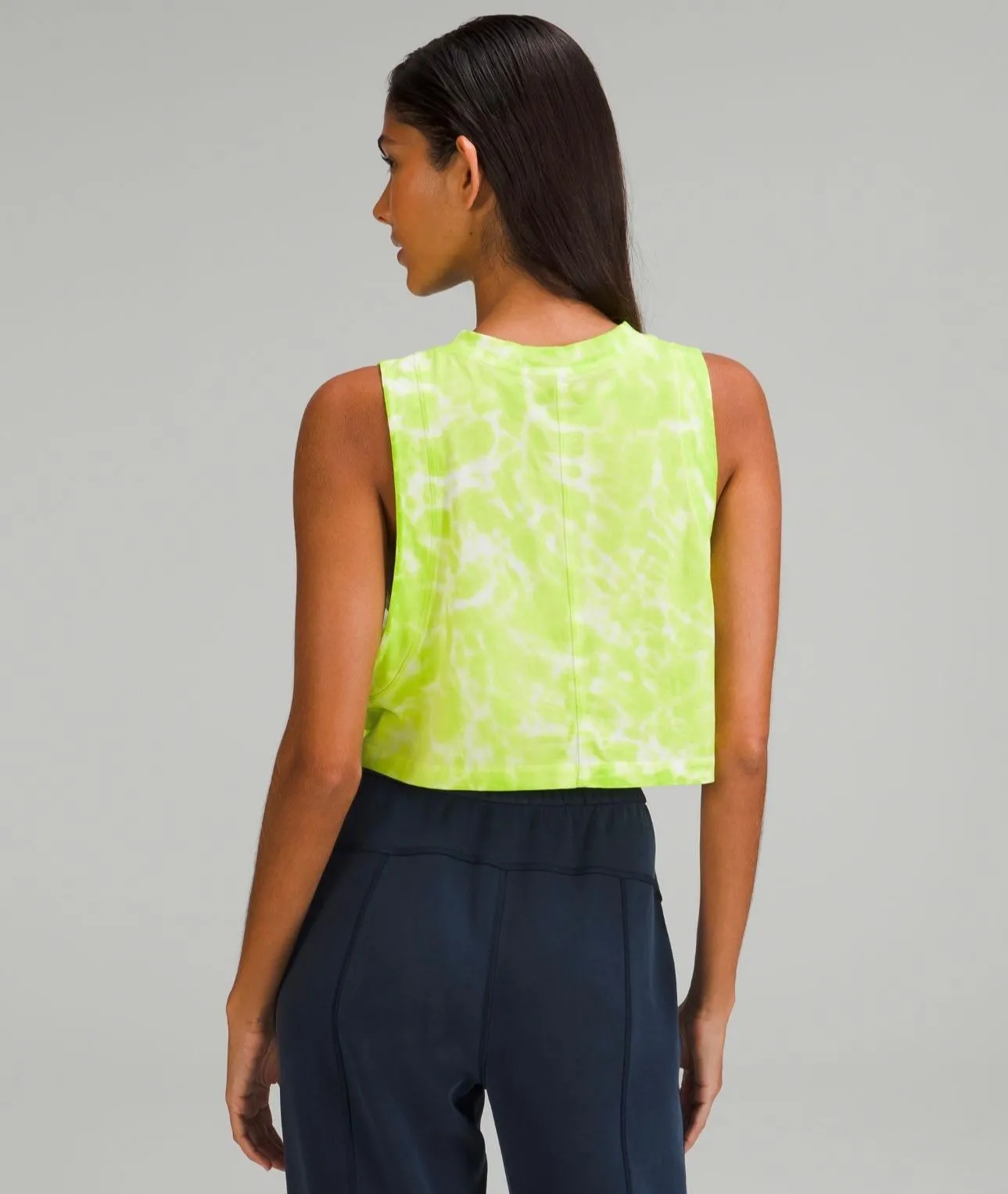 Product image for Lululemon All Yours crop tank tie-dye - NWT- GREEN-Size 8