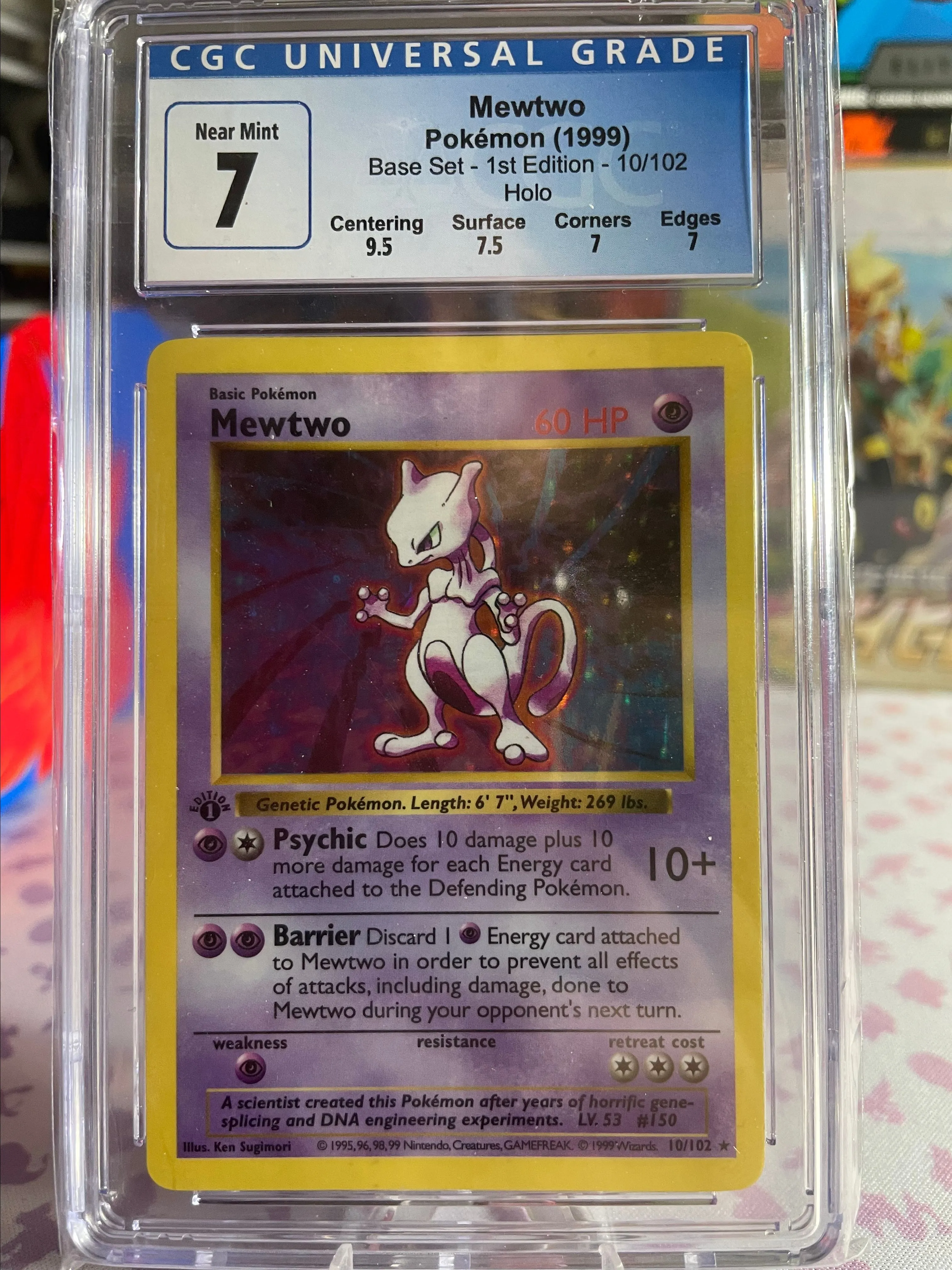 1st Edition MewTwo Holo CGC 7  Whatnot: Shop, Sell, Connect