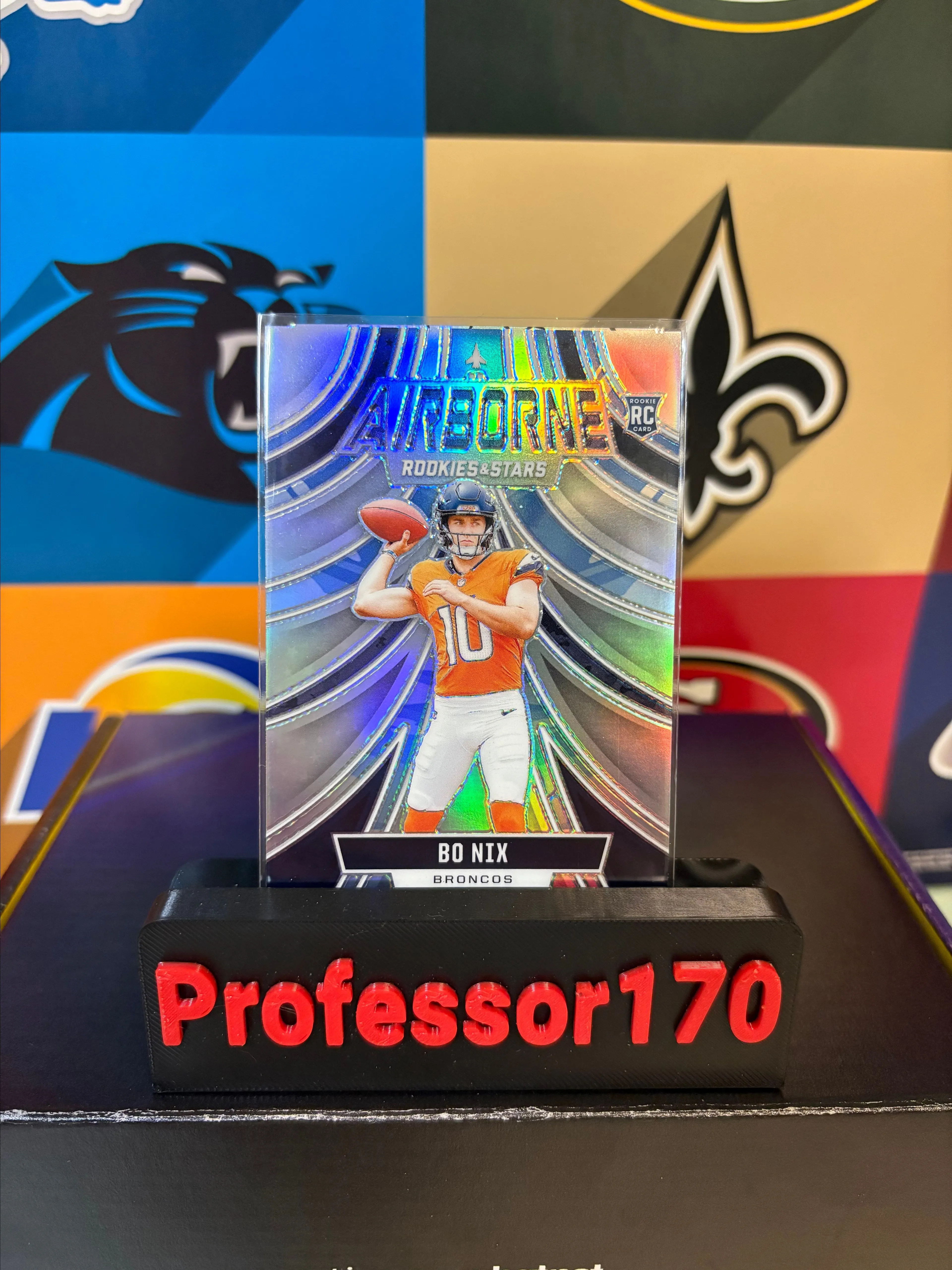 Product image for 2024 Bo Nix Airborne Silver Prizm