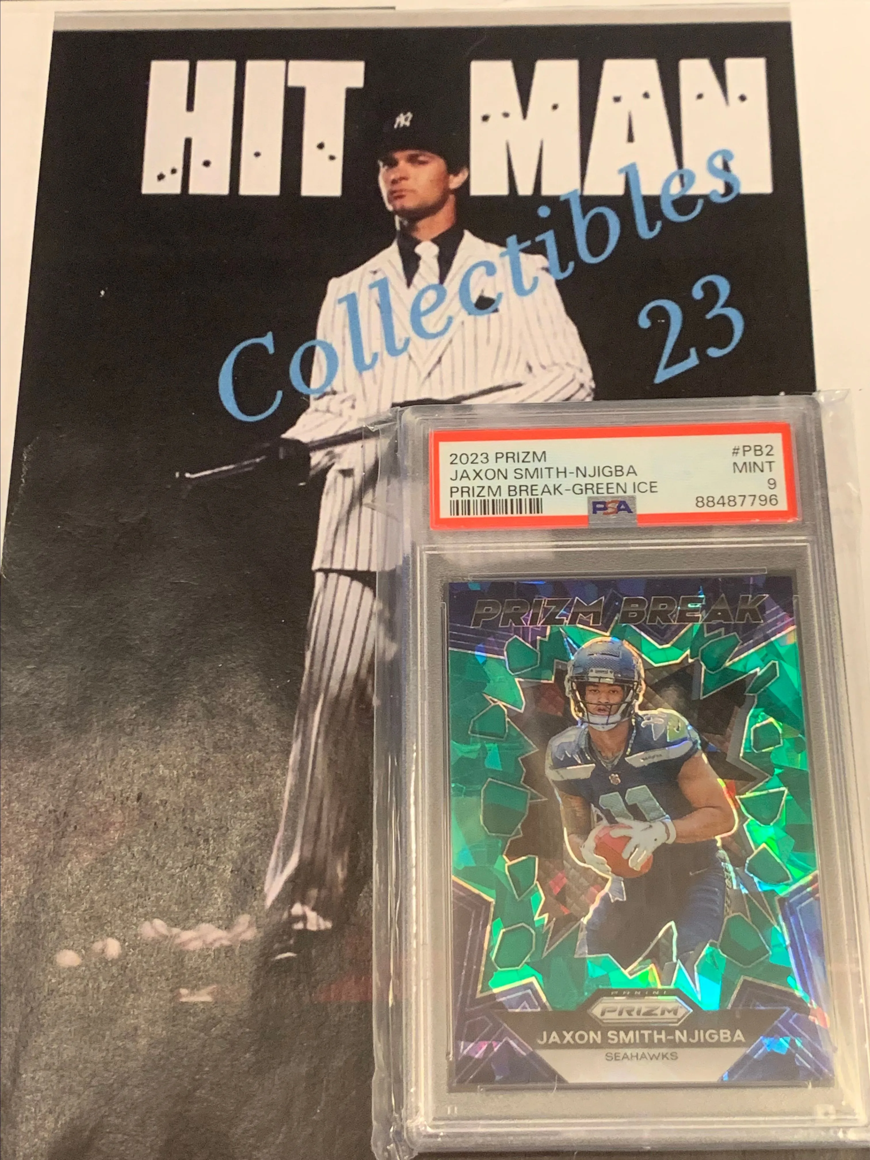 Product image for NFL - SLAB - 2023 Prizm Prizm Break Green Ice Jaxon Smith-Njigba RC PSA 9