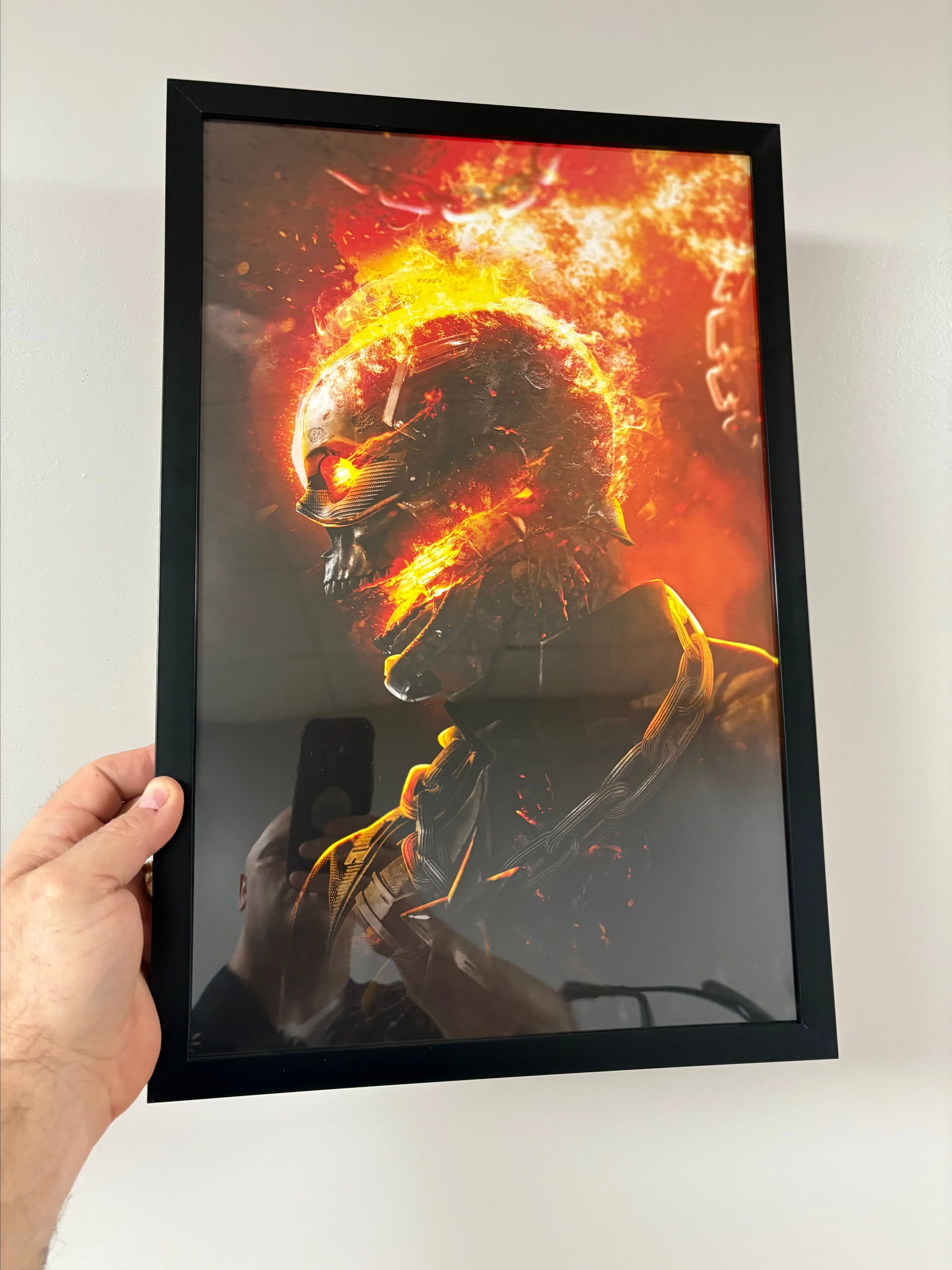 Product image for Ghost Rider 11x17 Print By BossLogic. Bagged And Boarded.
