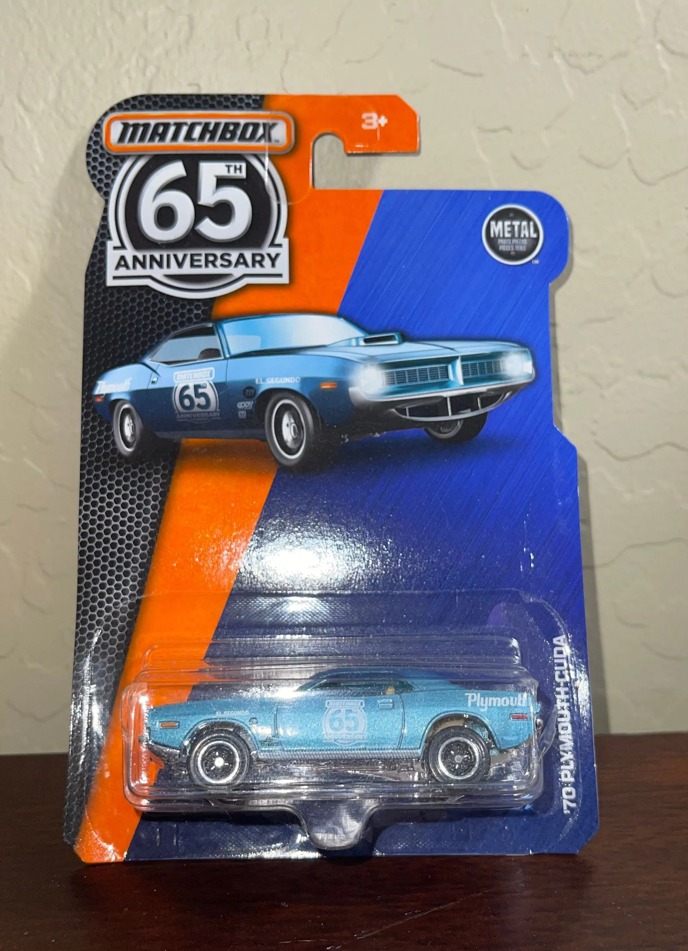 Product image for 2018 Matchbox Sapphire Gems '70 Plymouth Cuda 65th ANNIVERSARY | BLUE