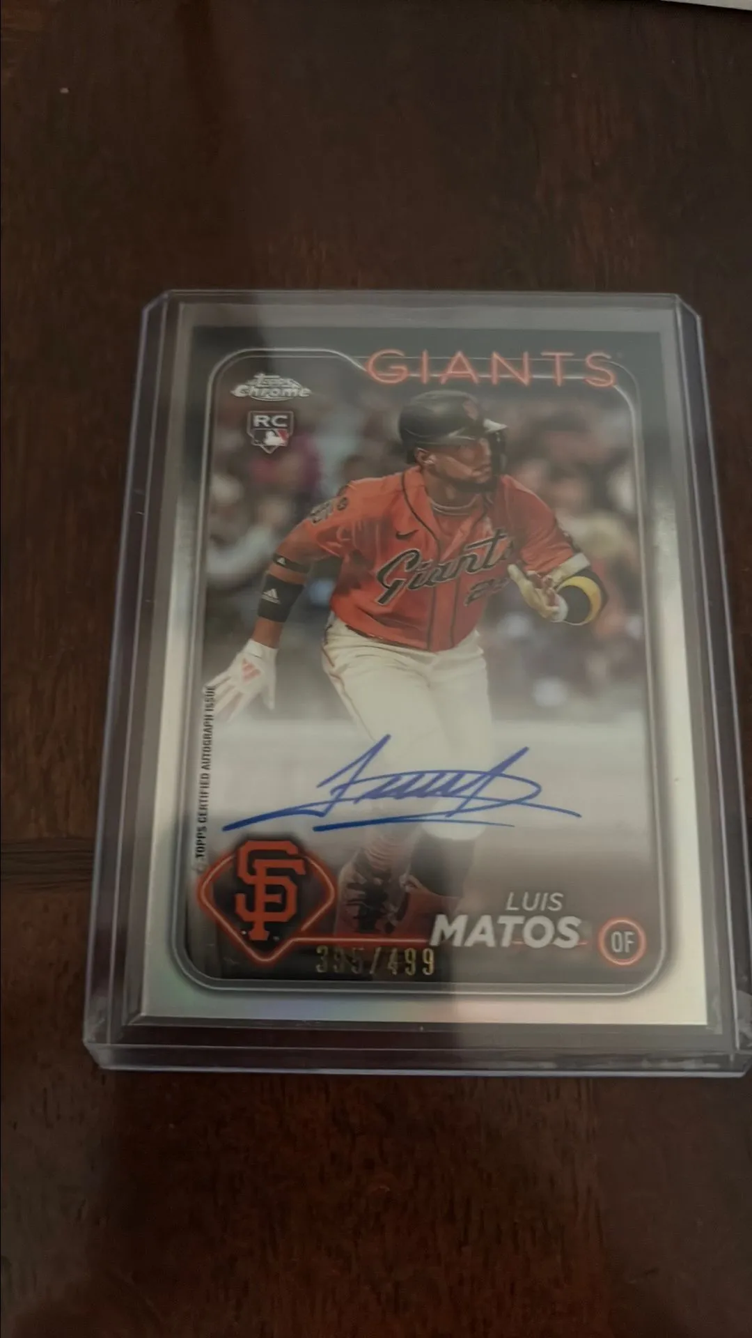 Product image for 2024 Topps Chrome Rookie Auto Luis Matos RC