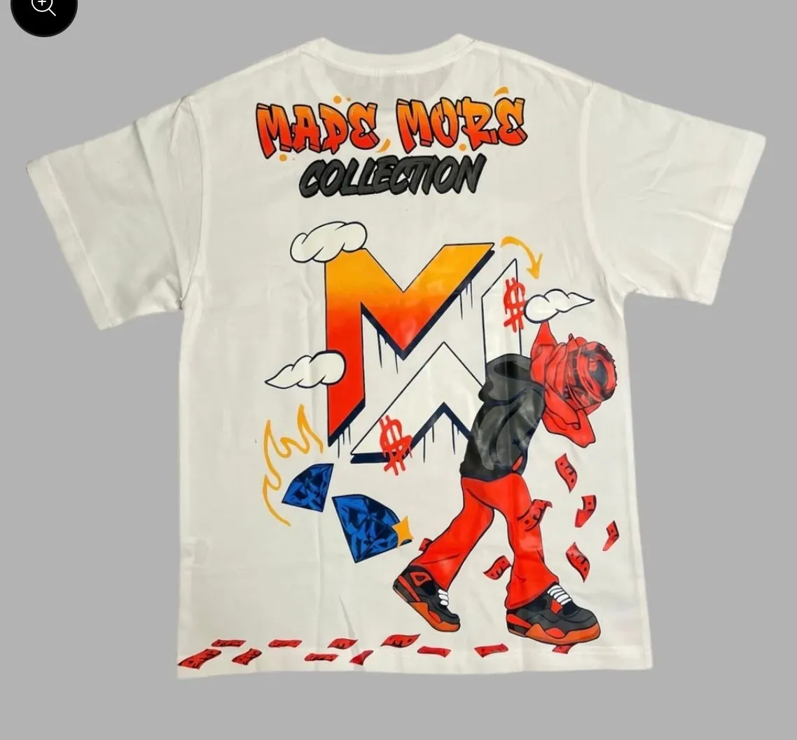 Product image for White money man tee SIZE MEDIUM