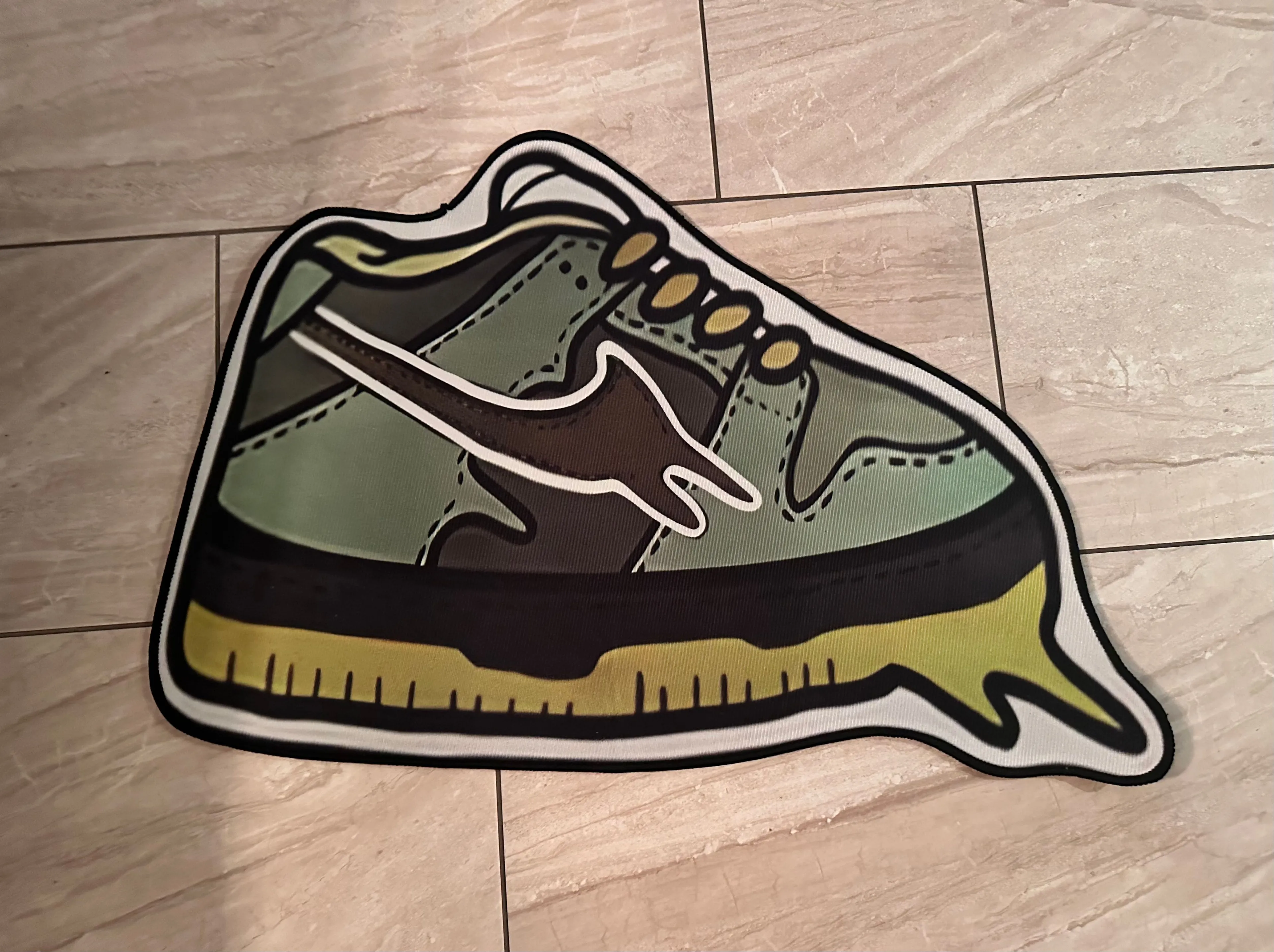 Product image for Green lobster sneaker rug
