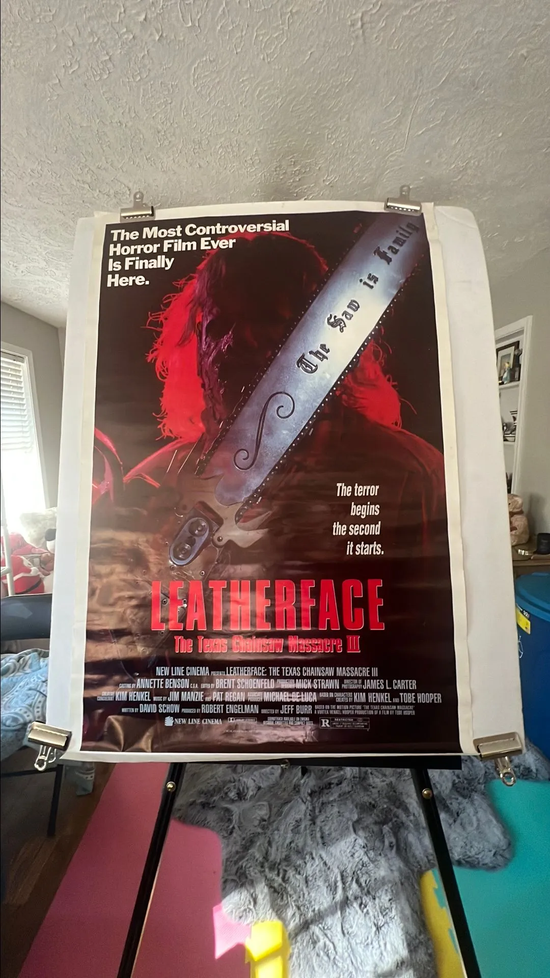 Product image for 1990 Leatherface TCM 3 original 1 sheet poster
