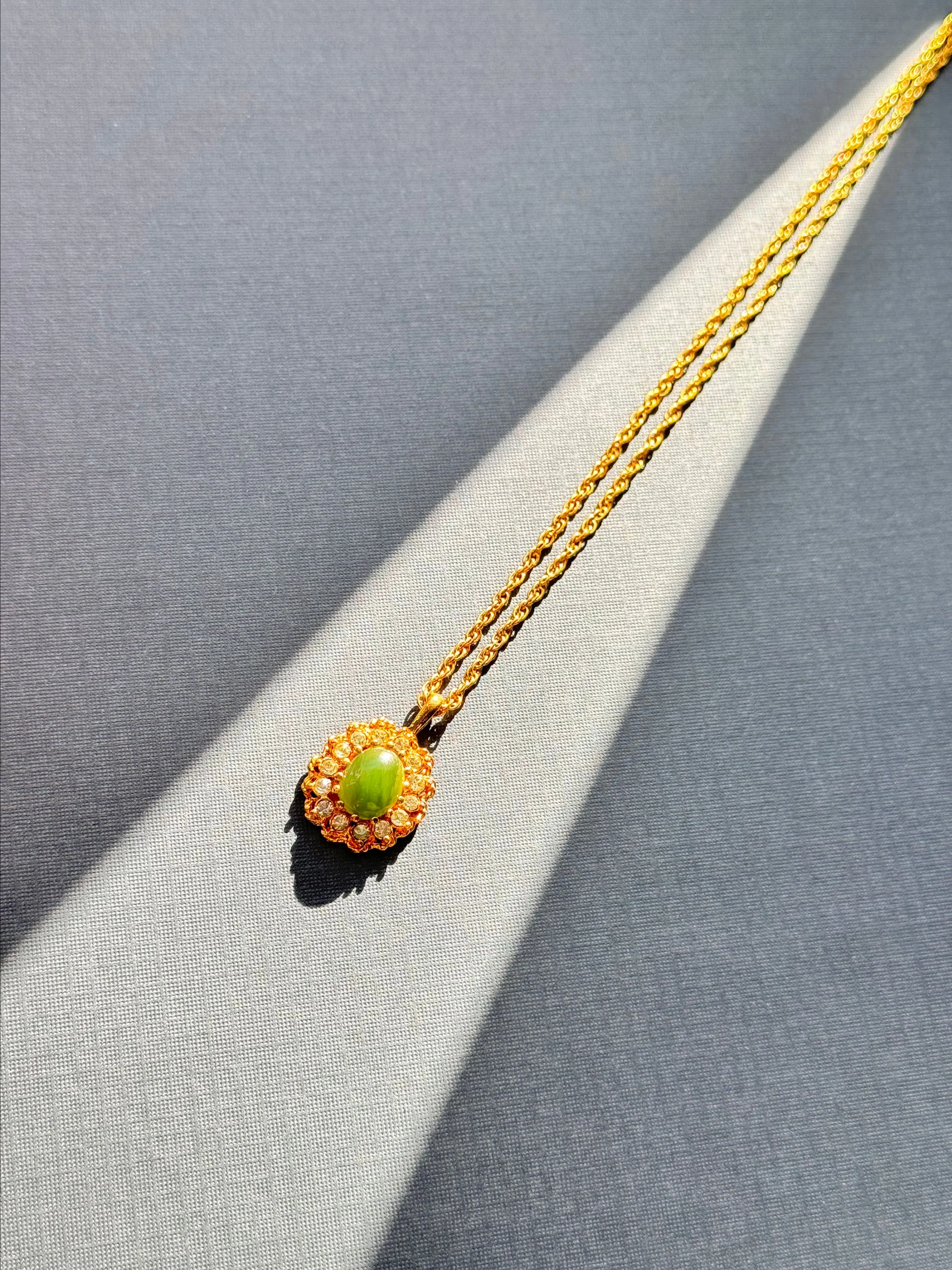 Product image for Gold Plated Crystal Flower Pendant Necklace #39