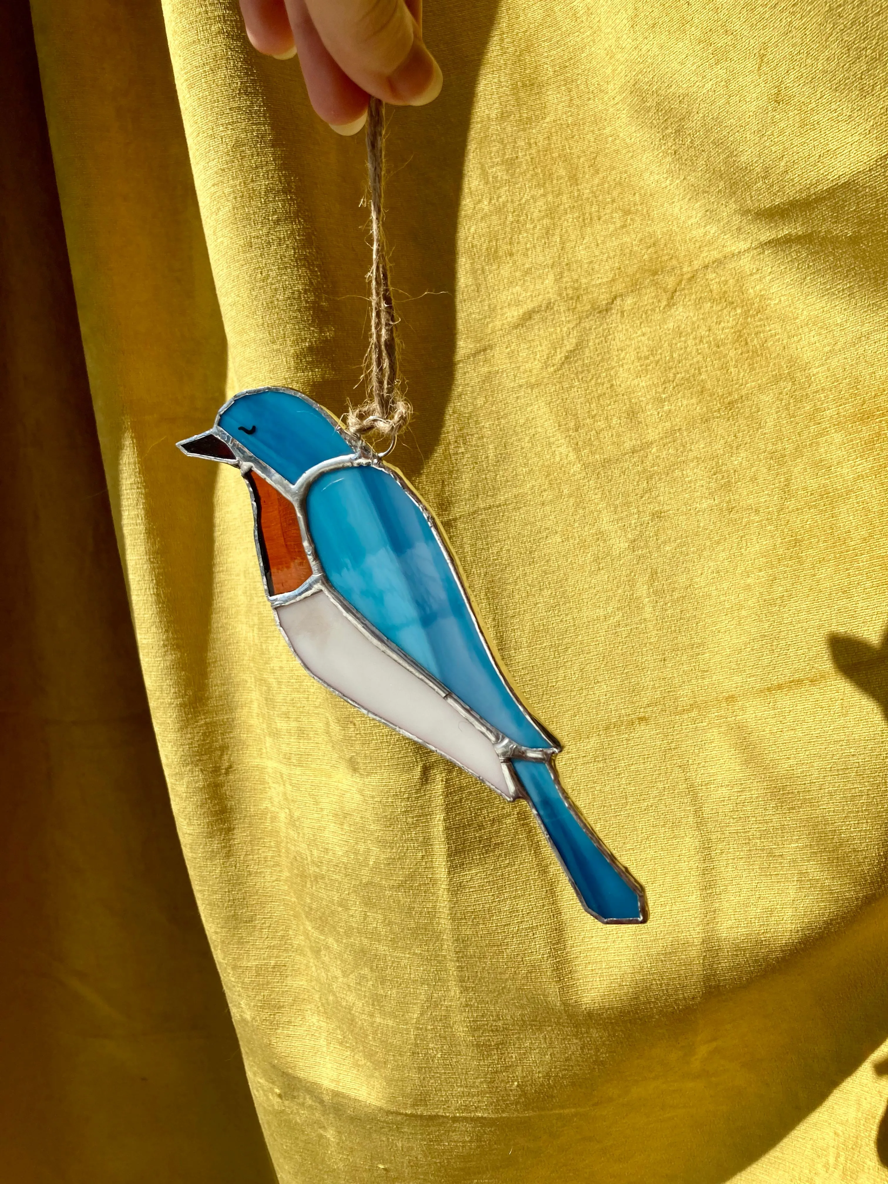 Product image for Stained Glass Bluebird Sun Catcher Ornament