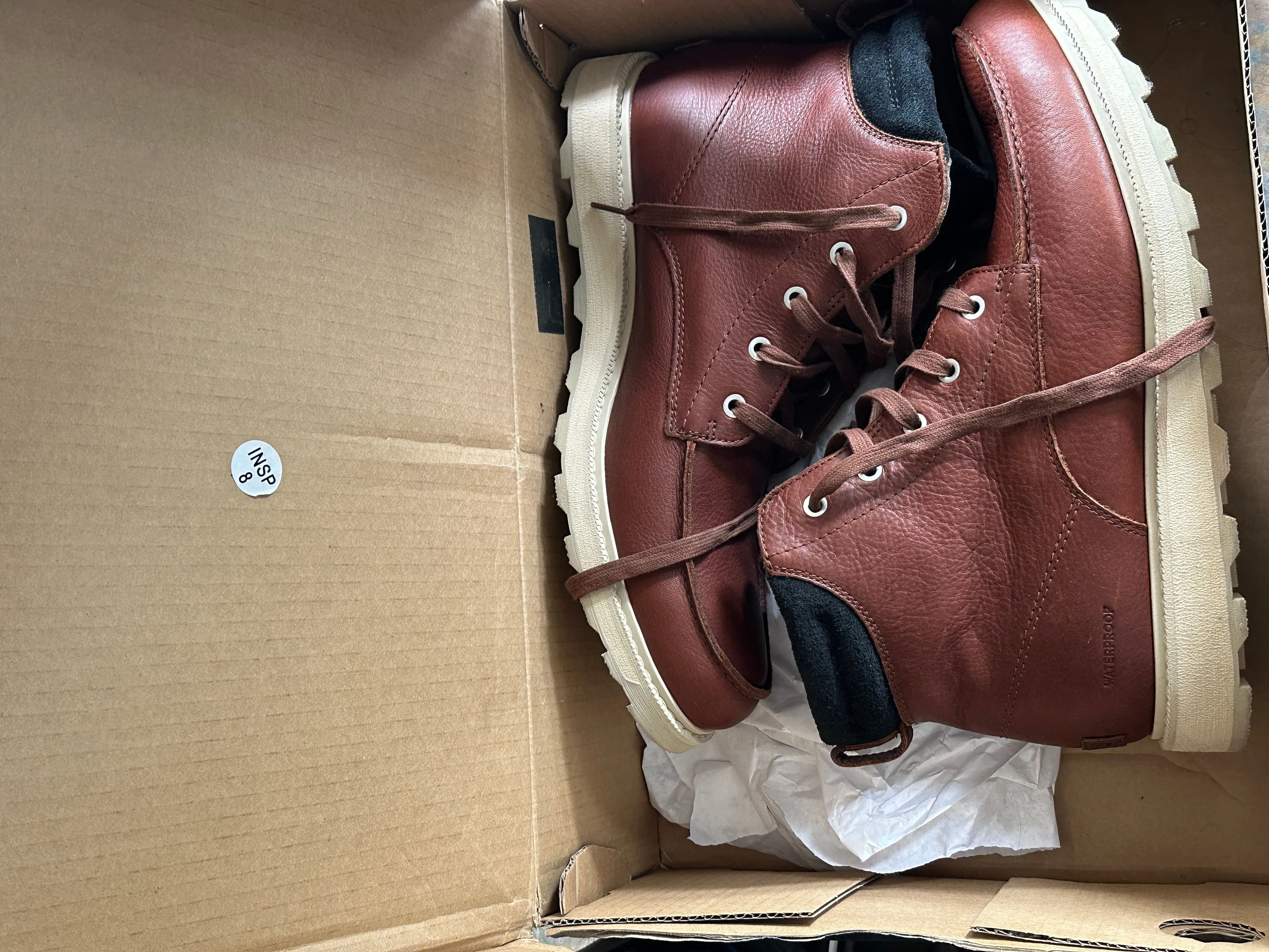Product image for Men's Sorel Madson II Leather Boots Brown Moc Toe Size 12