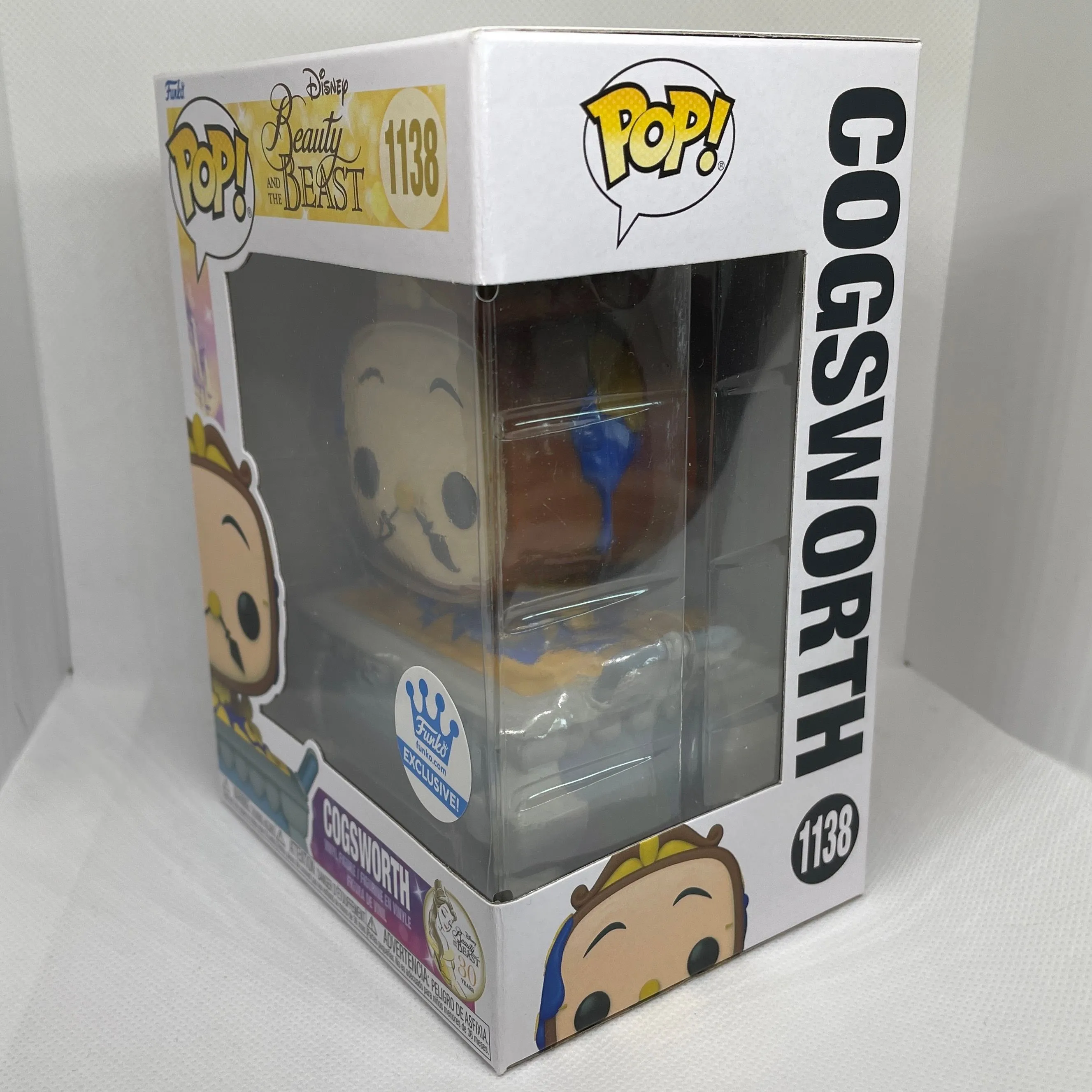 Product image for 1138 Cogsworth Vaulted Funko Pop Exclusive Disney Beauty & Beast 30th NIB