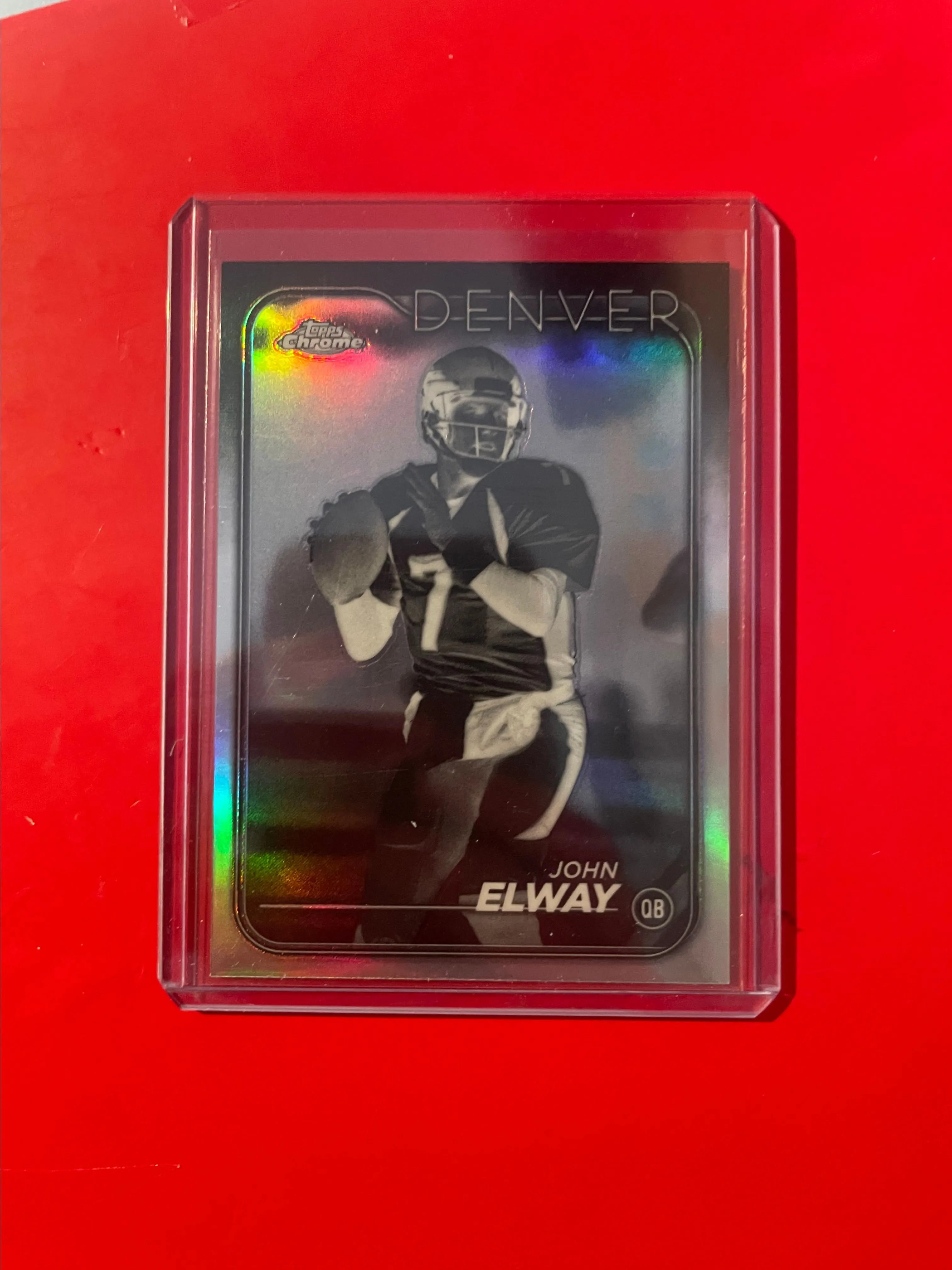 Product image for John Elway Topps Chrome Negative Refractor
